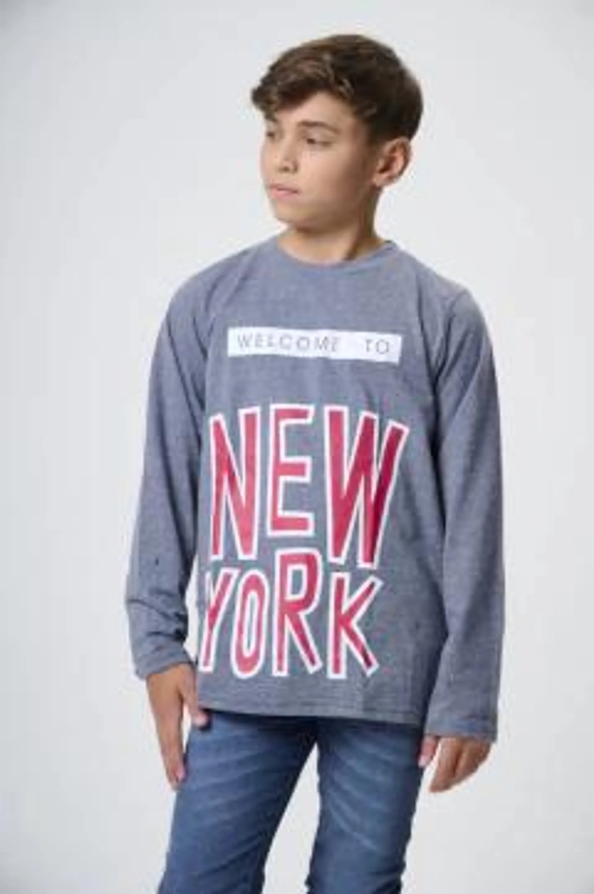 REMERA NEW YORK GRIS