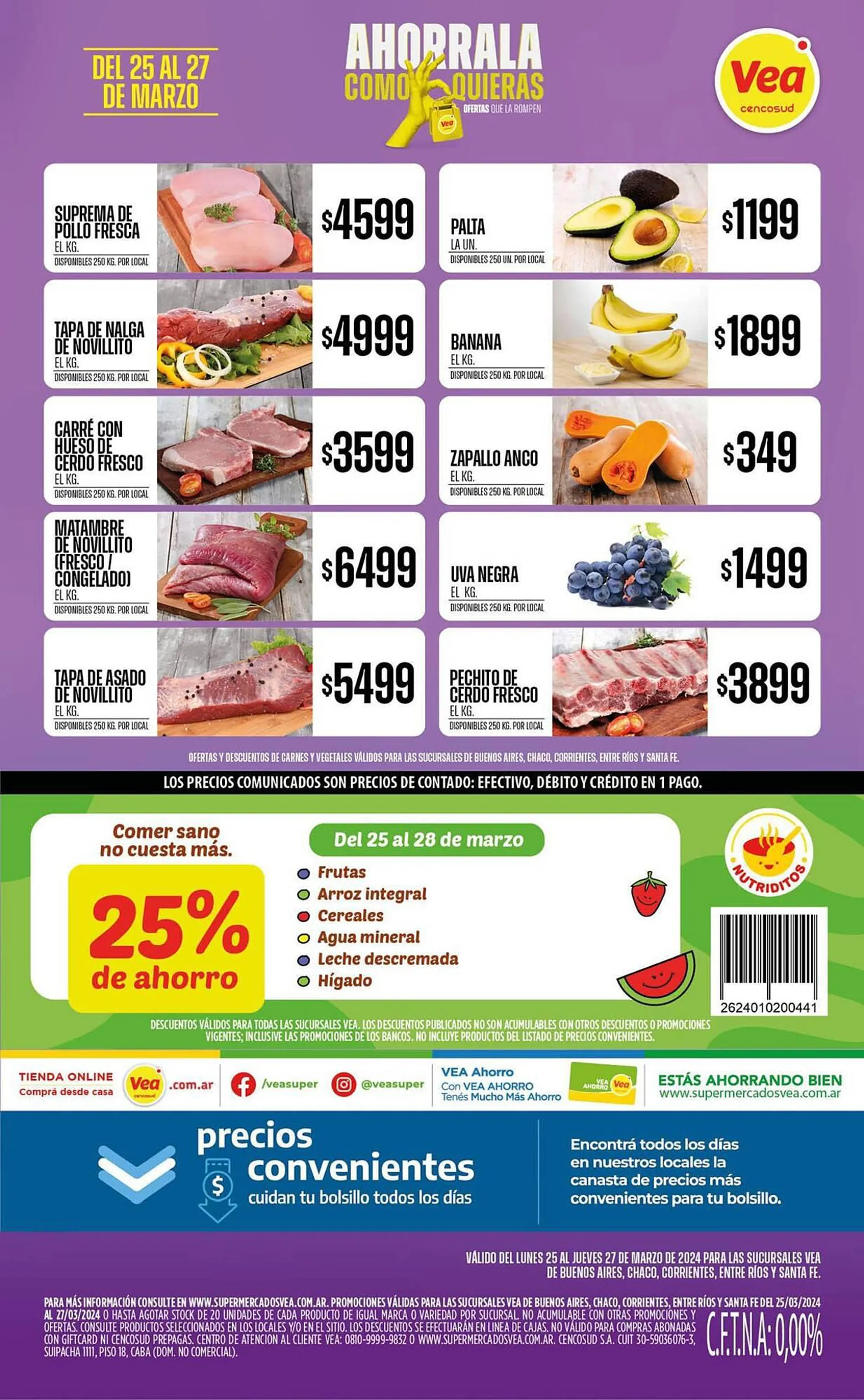 Ofertas de Catálogo Supermercados Vea 26 de marzo al 27 de marzo 2024 - Página  del catálogo