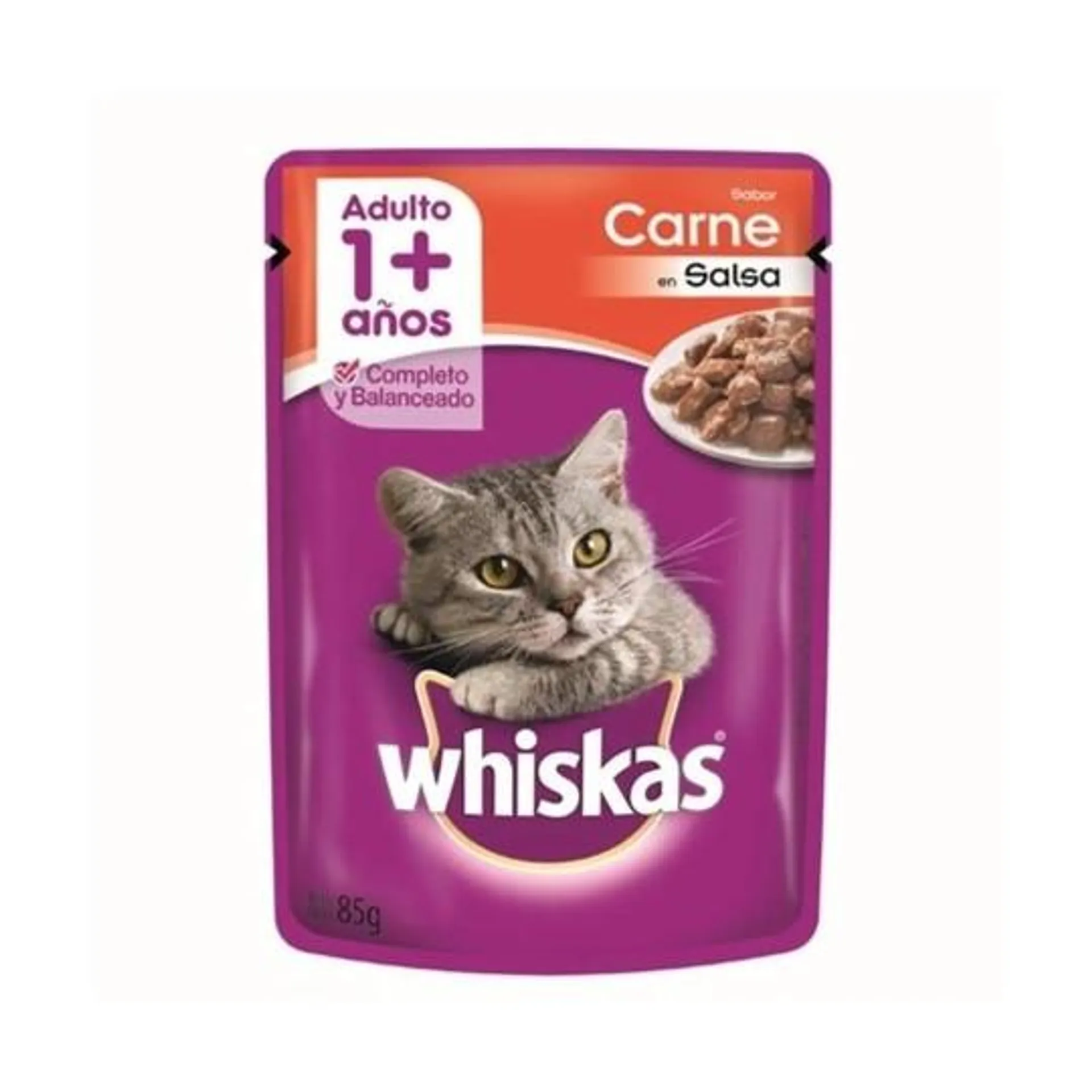 ALIMENTO GATOS WHISKAS CARNE 85 GRS