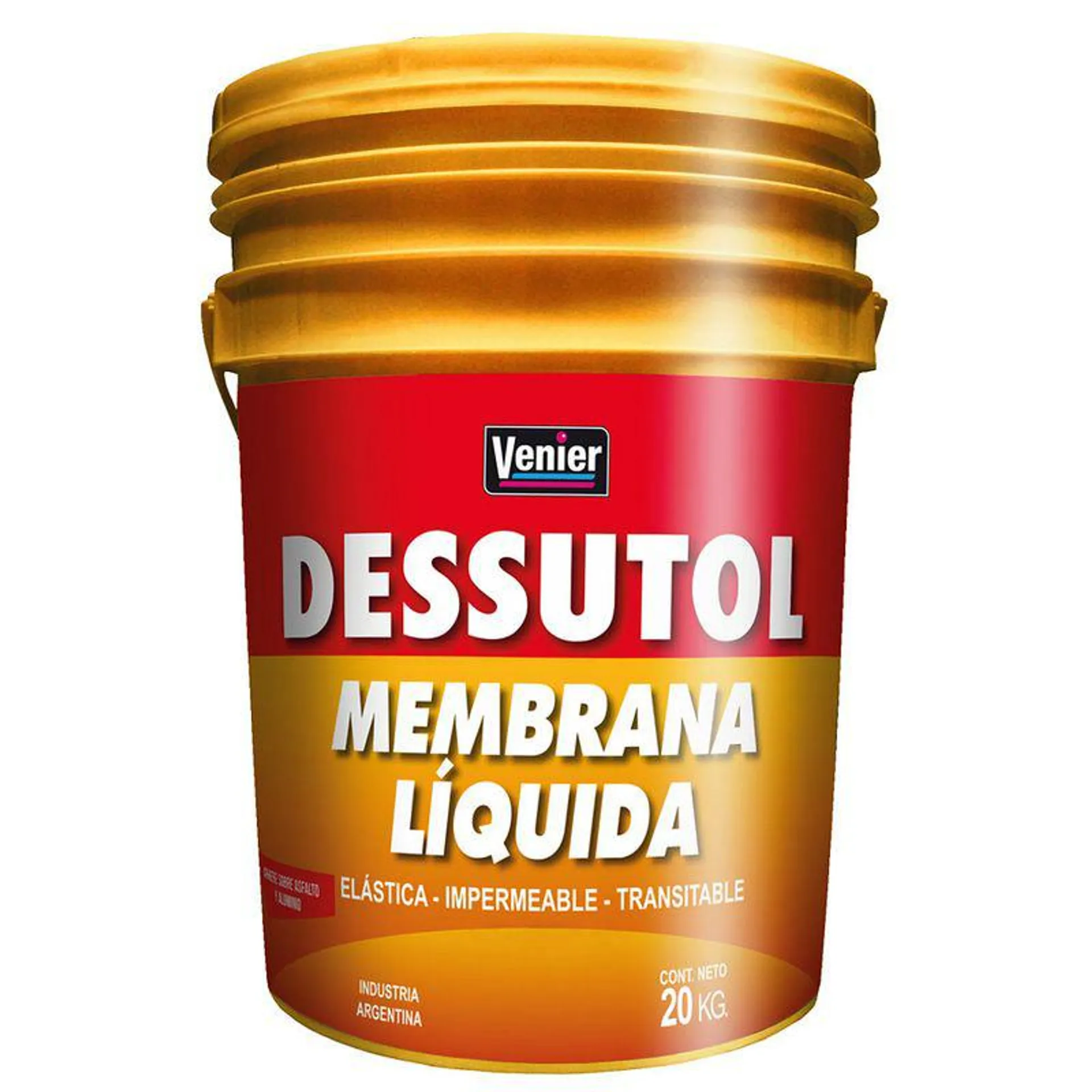 Impermeabilizante Membrana Líquida Dessutol Techos Venier Blanco X20Kg