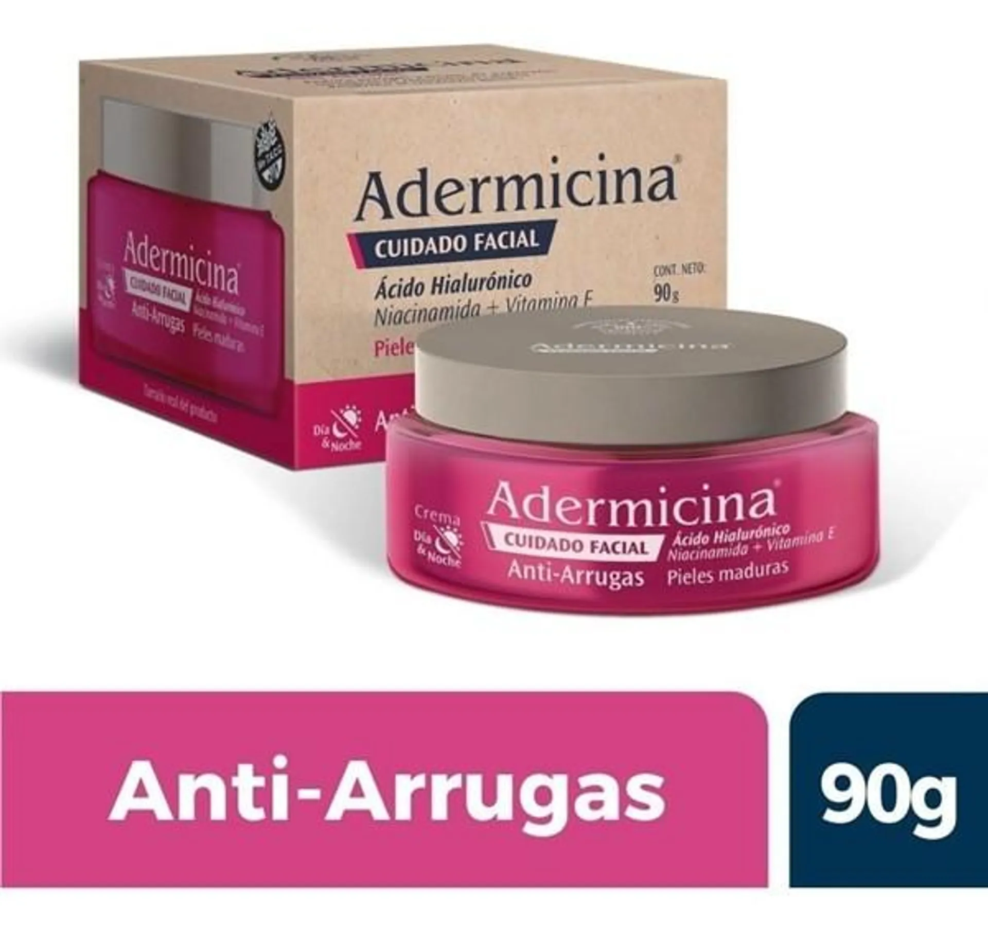 Adermicina a Adermicina Crema Facial Anti-Arrugas Acido Hialurónico 90 g