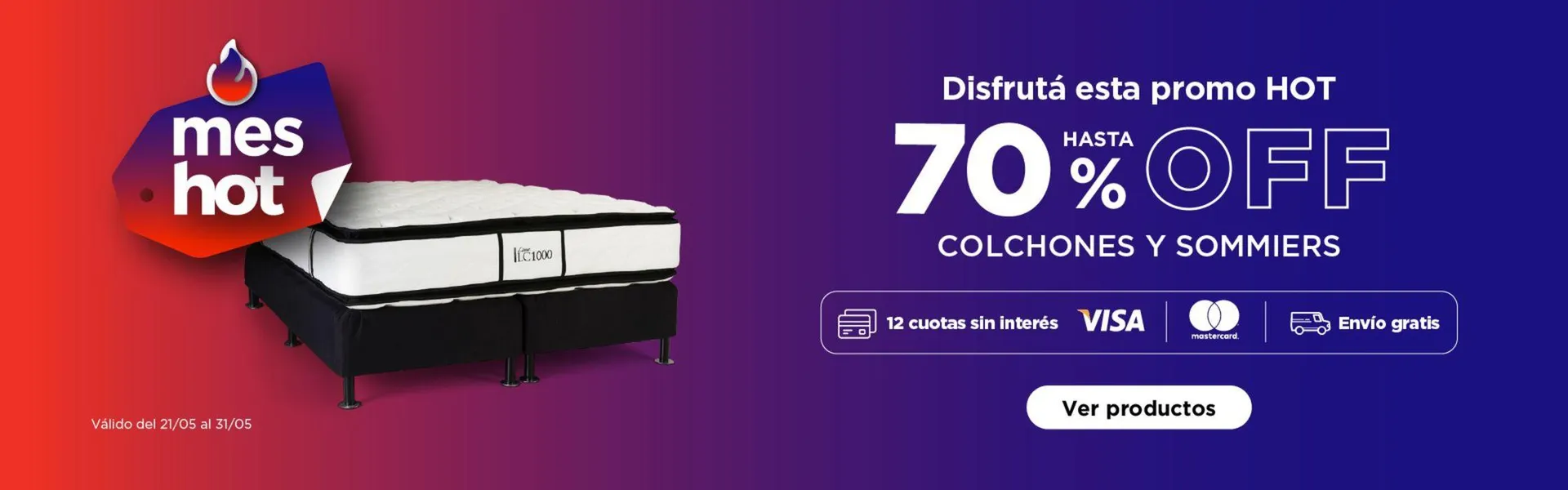 Hasta 70% OFF en colchones y sommiers - 1