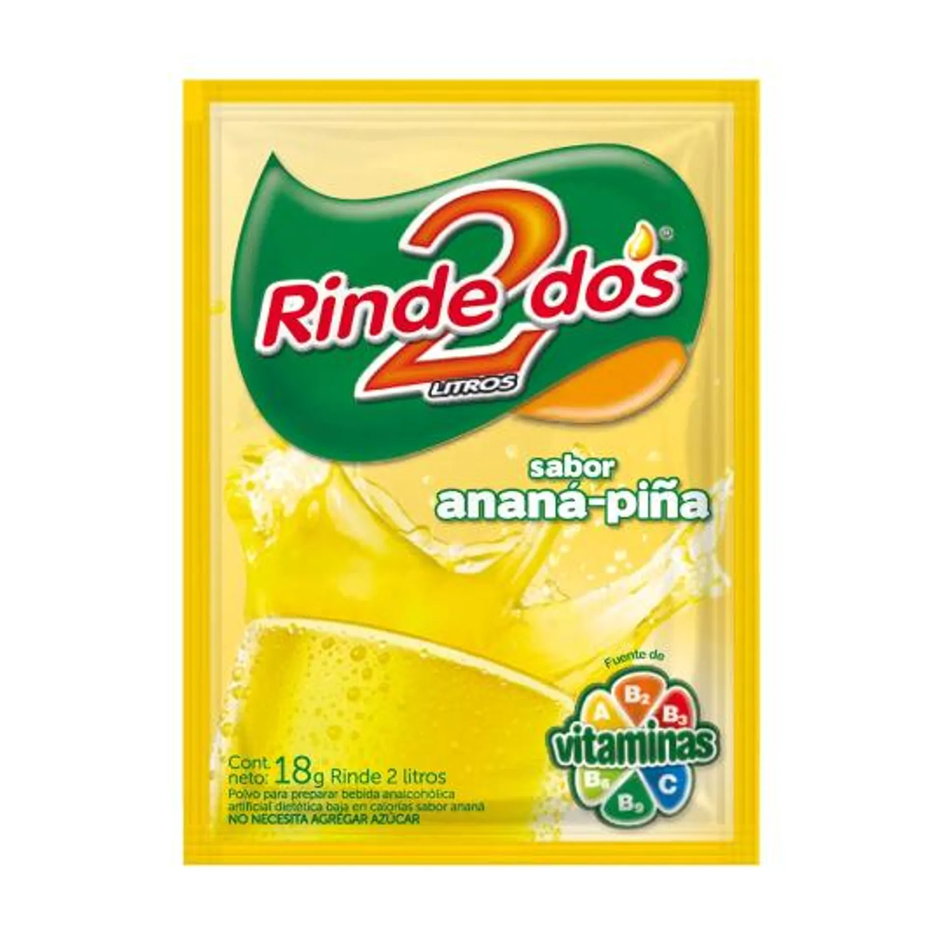 JUGO EN POLVO RINDE DOS ANANA 13 GRS