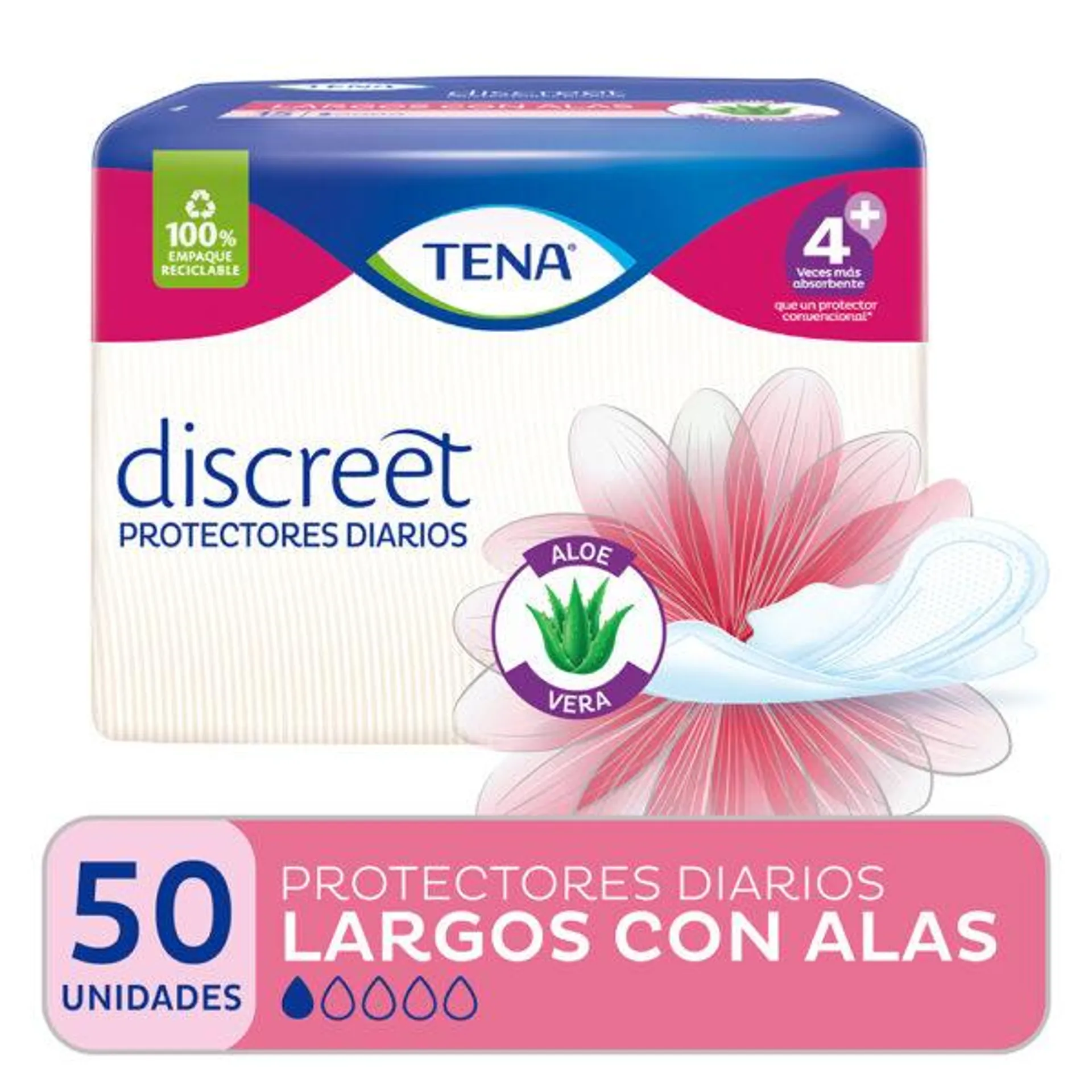 Tena Prot. Discreet Largo Alas X50u