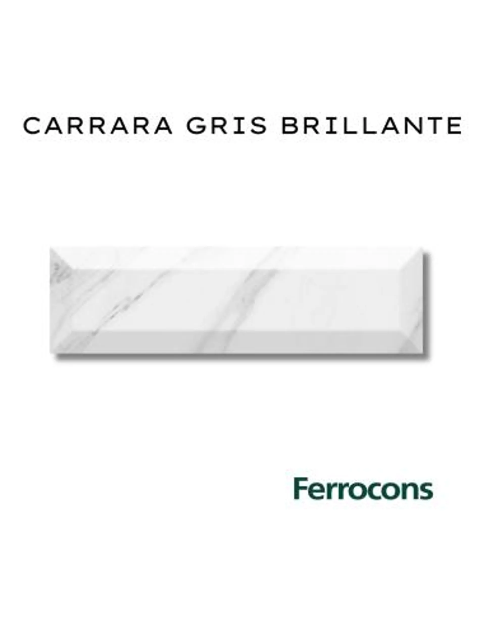 COLORES SOLIDOS REVESTIMIENTO CARRARA GRIS BRILLANTE 8.5X30