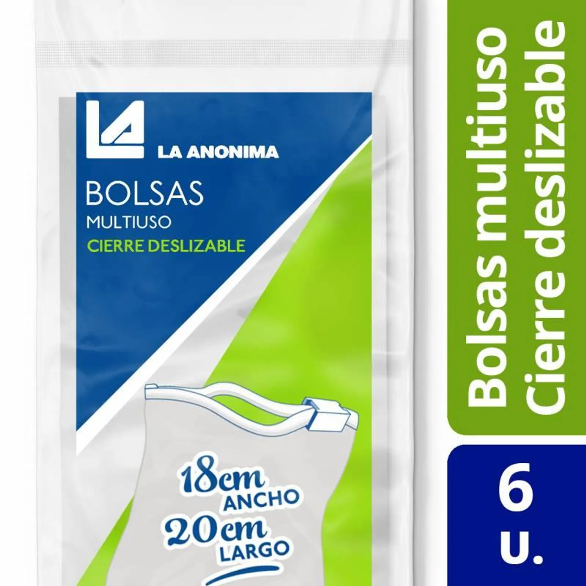 Bolsas Multiuso c/ Cierre Deslizable La Anónima x 6 un.