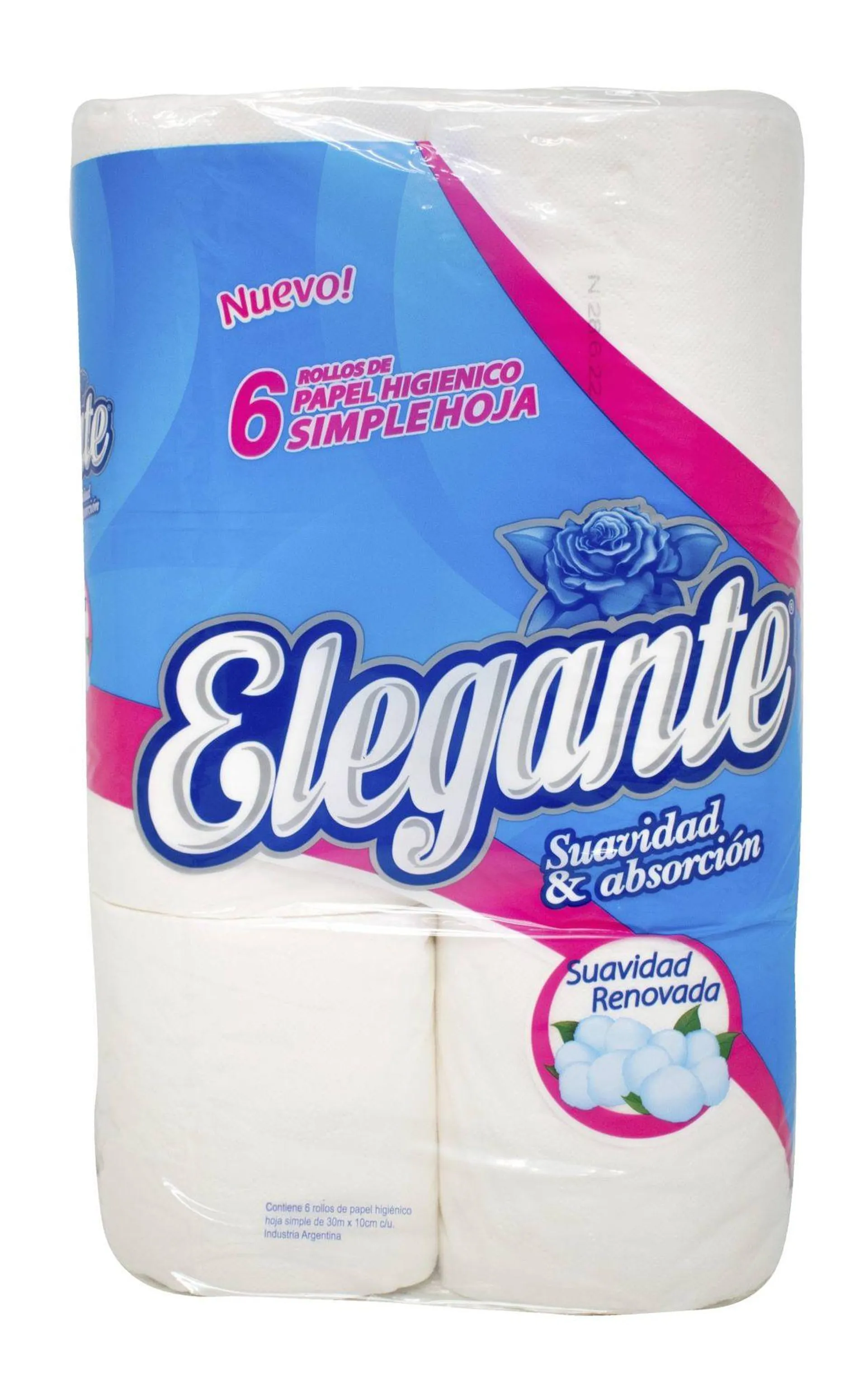 Papel Higiénico Elegante Blanco 30mts 6