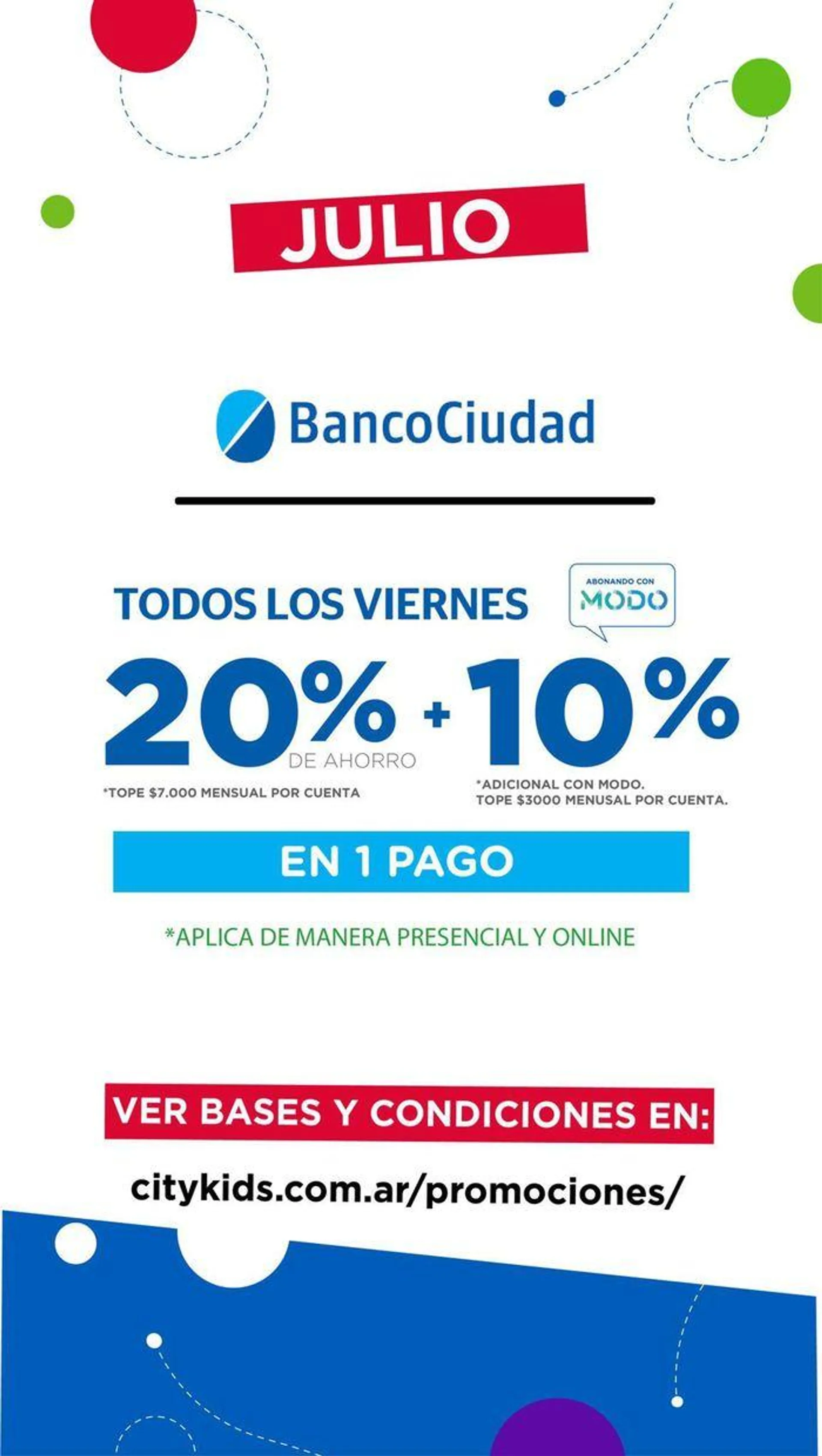 Promociones Bancarias Julio City Kids - 8