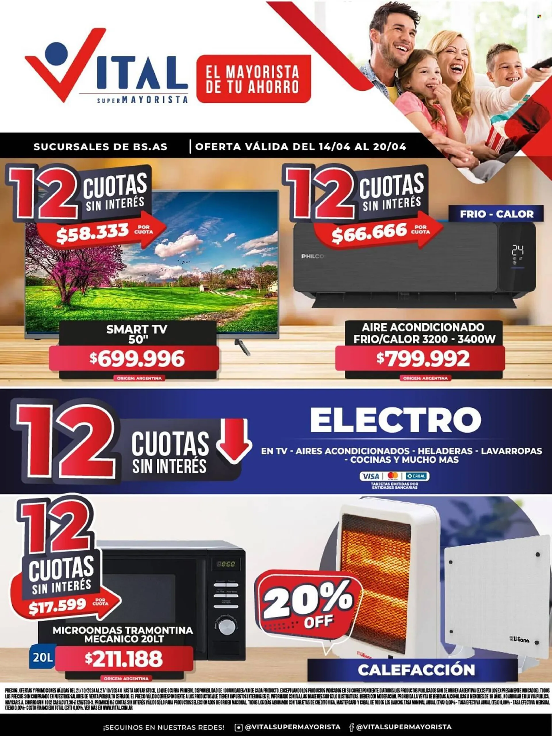 Ofertas de Catálogo Supermayorista Vital 14 de abril al 20 de abril 2025 - Página 1 del catálogo