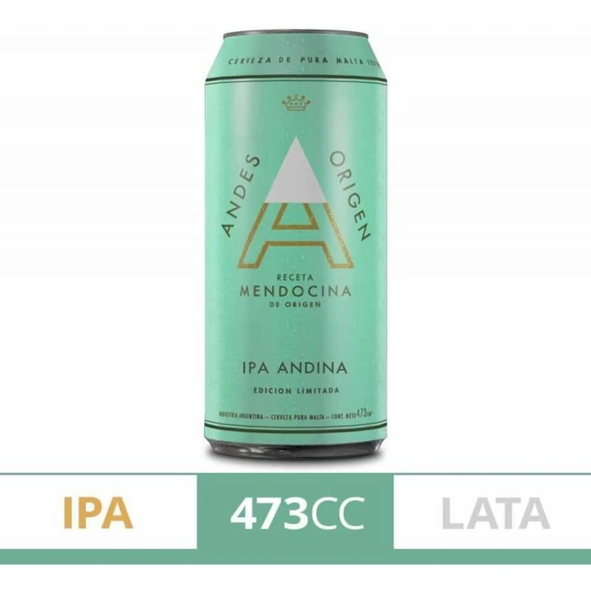 Cerveza Andes Origen IPA Andina Lata 473cc x1