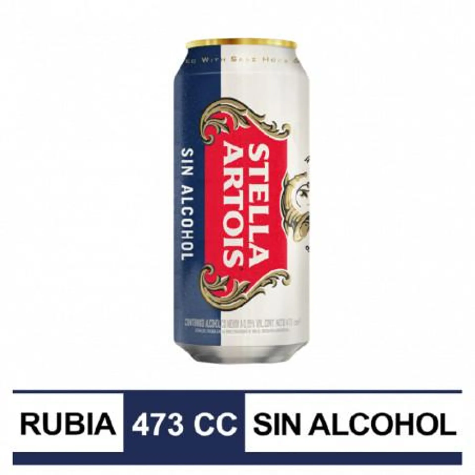 CERVEZA STELLA ARTOIS SIN ALCOHOL 473 CC.