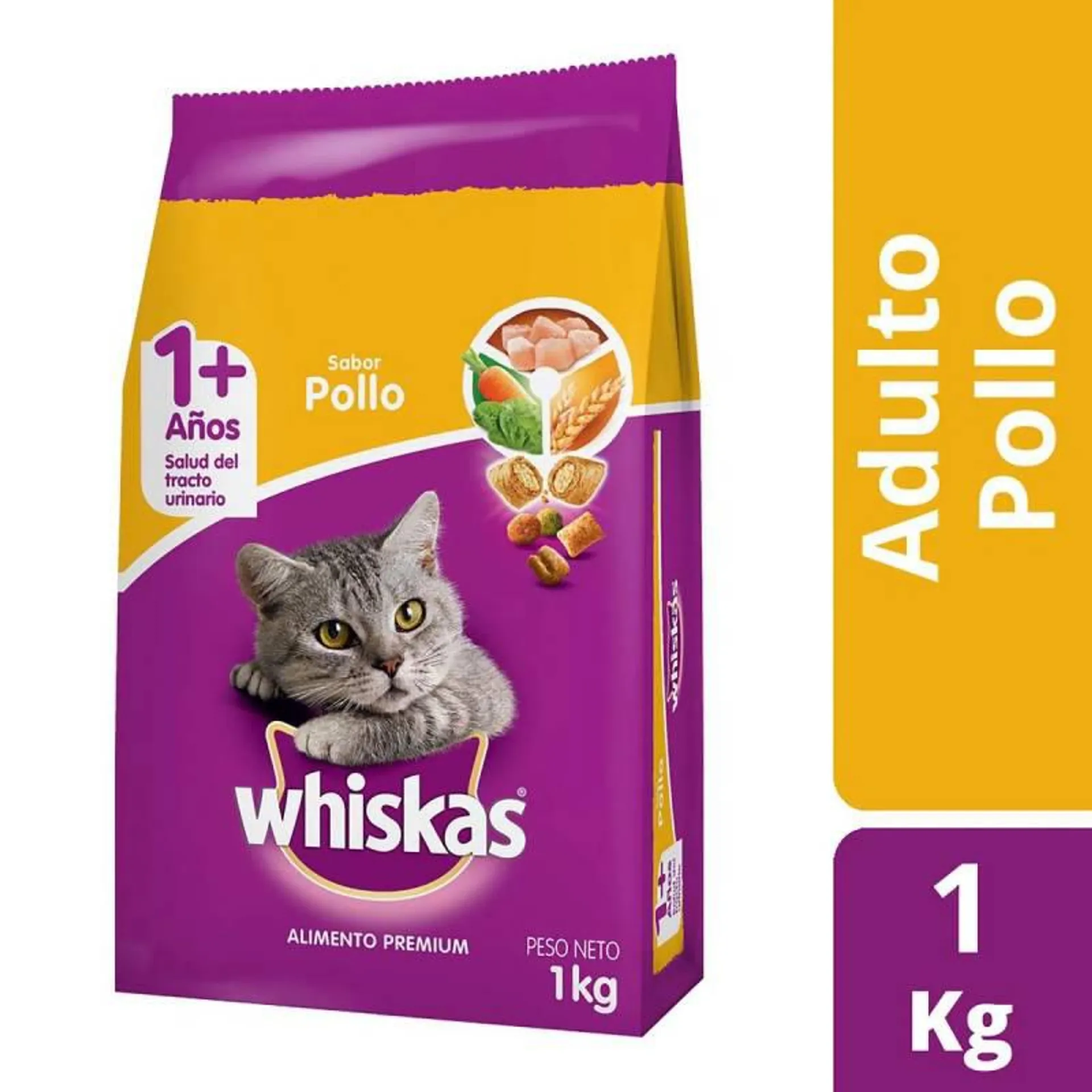 Alimento para Gato Pollo Whiskas x 1 Kg.