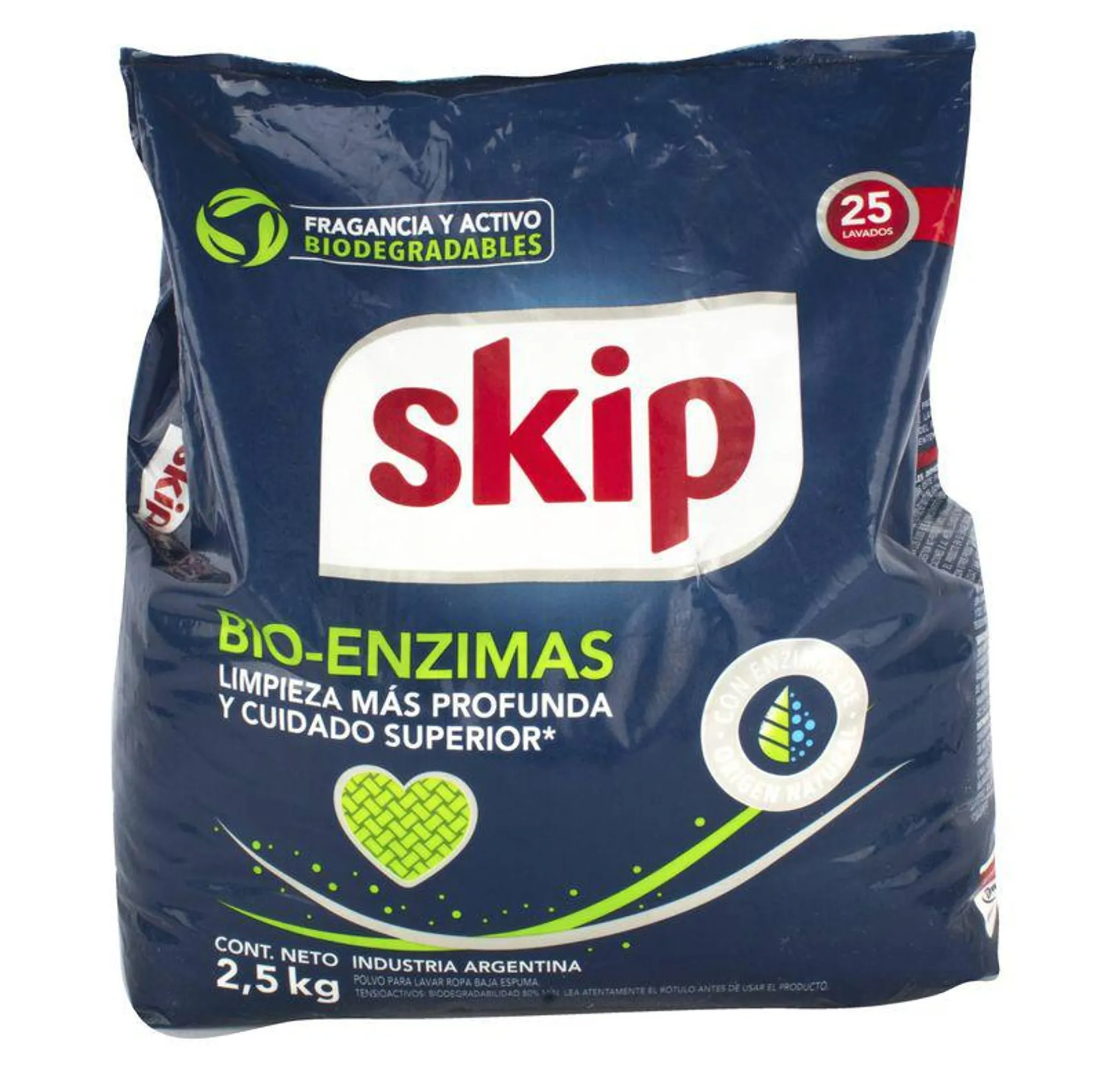 Jabón Polvo Skip BE Bio Enzimas 2.50kg