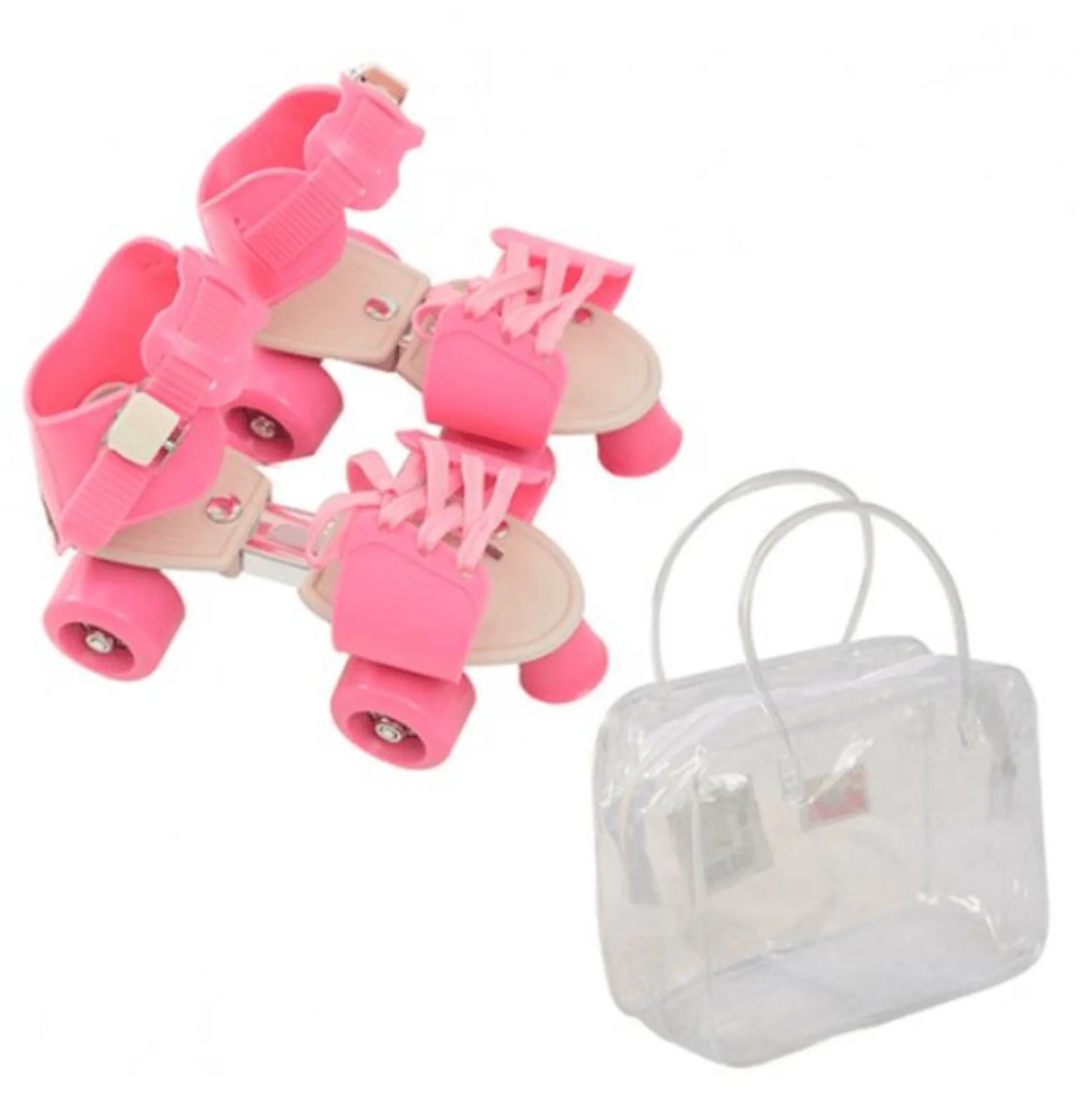 Patines Regulables Rosas con Bolso - Patines Regulables con Bolso