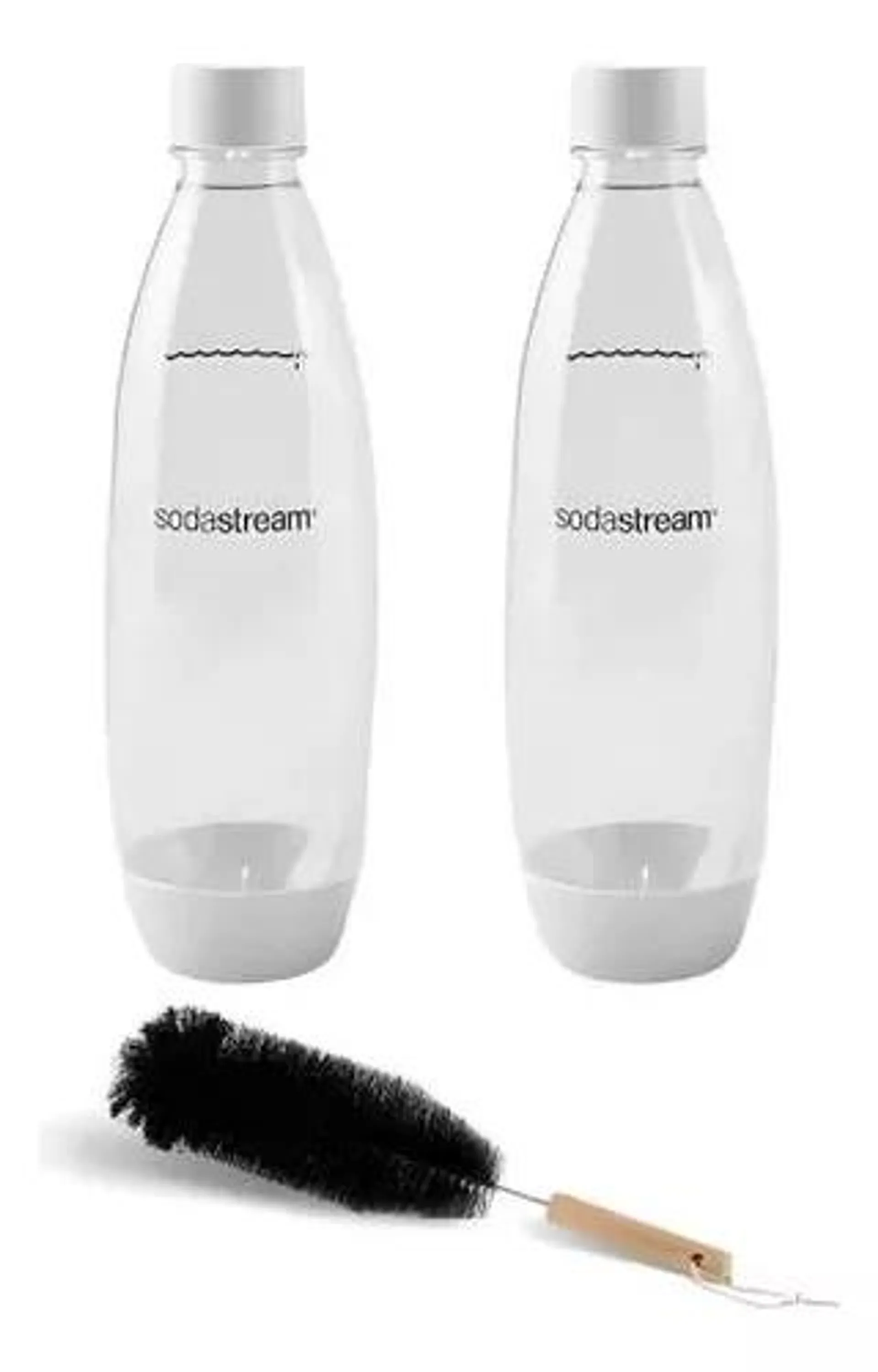 Botellas Sodastream Twinpack Blancas Con Cepillo Limpiador