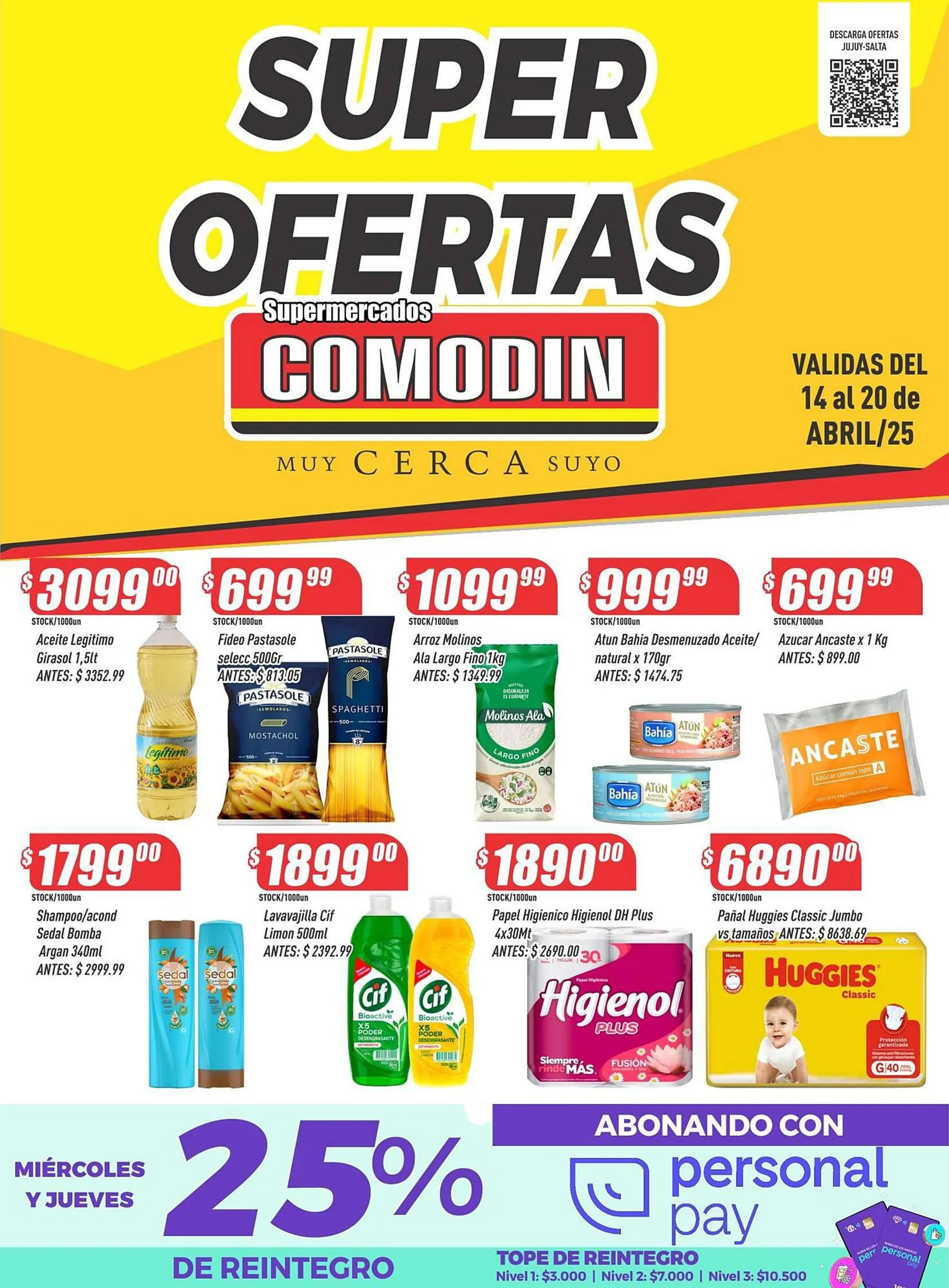 Ofertas de Catálogo Supermercados Comodin 14 de abril al 20 de abril 2025 - Página 1 del catálogo