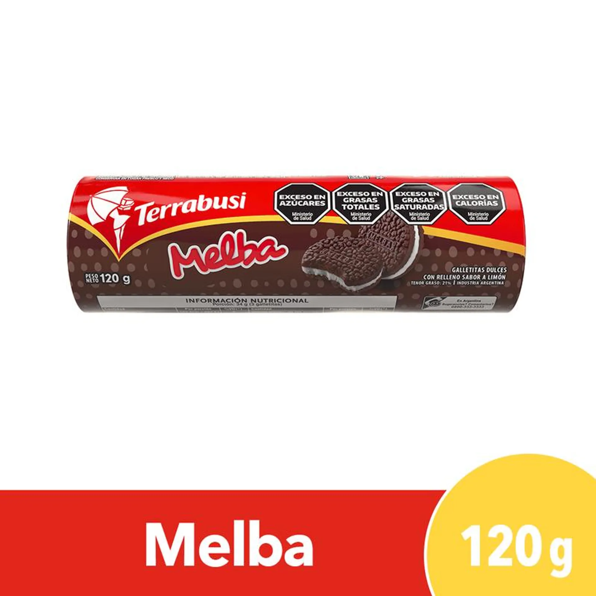 Galletitas Dulces Melba Rellenas Con Crema 120 Gr.