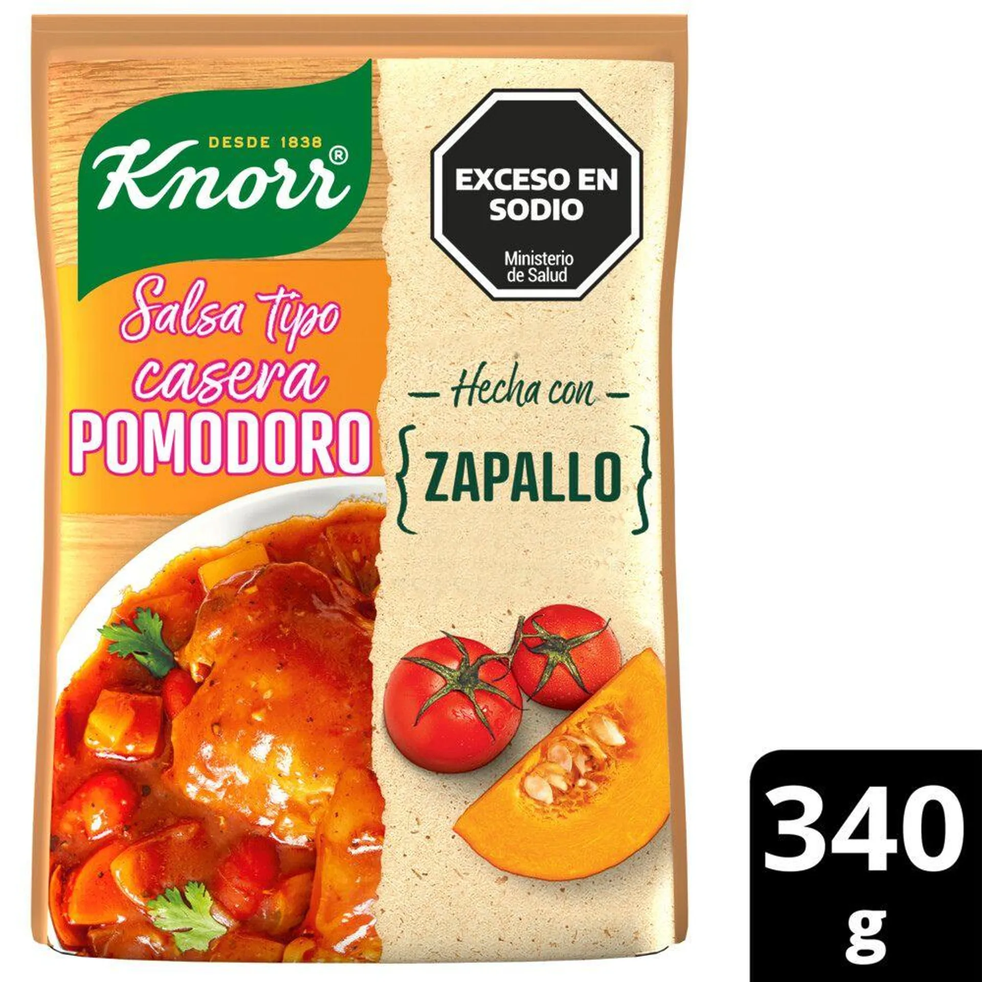 Salsa Pomodoro Con Zapallo Knorr 340 Gr.