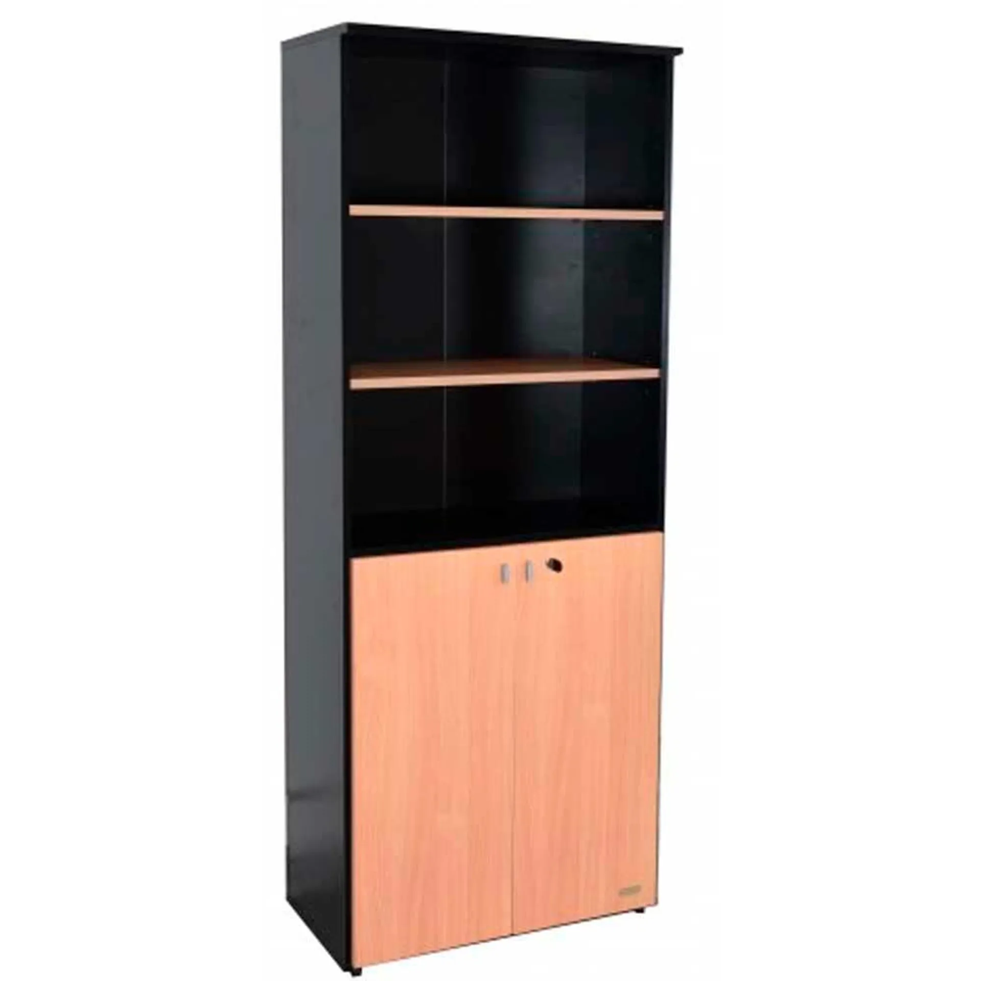 Biblioteca 3 Estantes 188 Cm75 Cm Haya-Negro 530