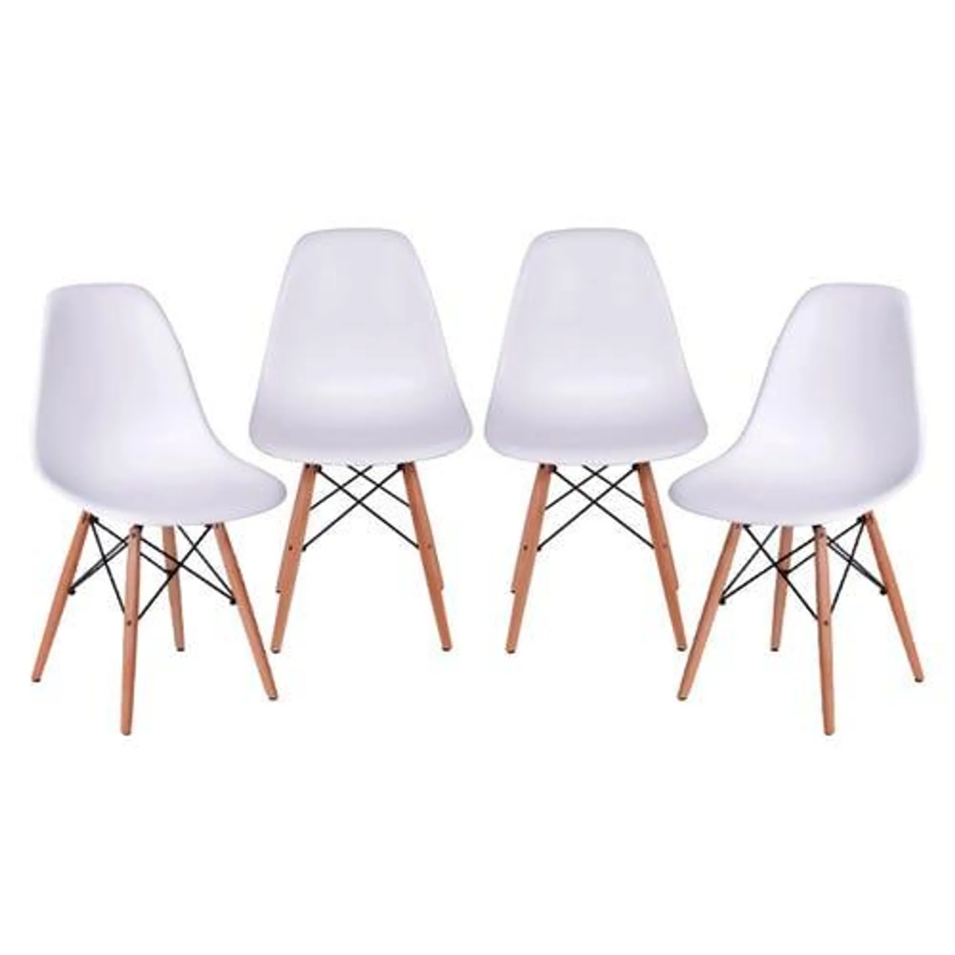 Silla Eames para niños blanca x 4 unidades