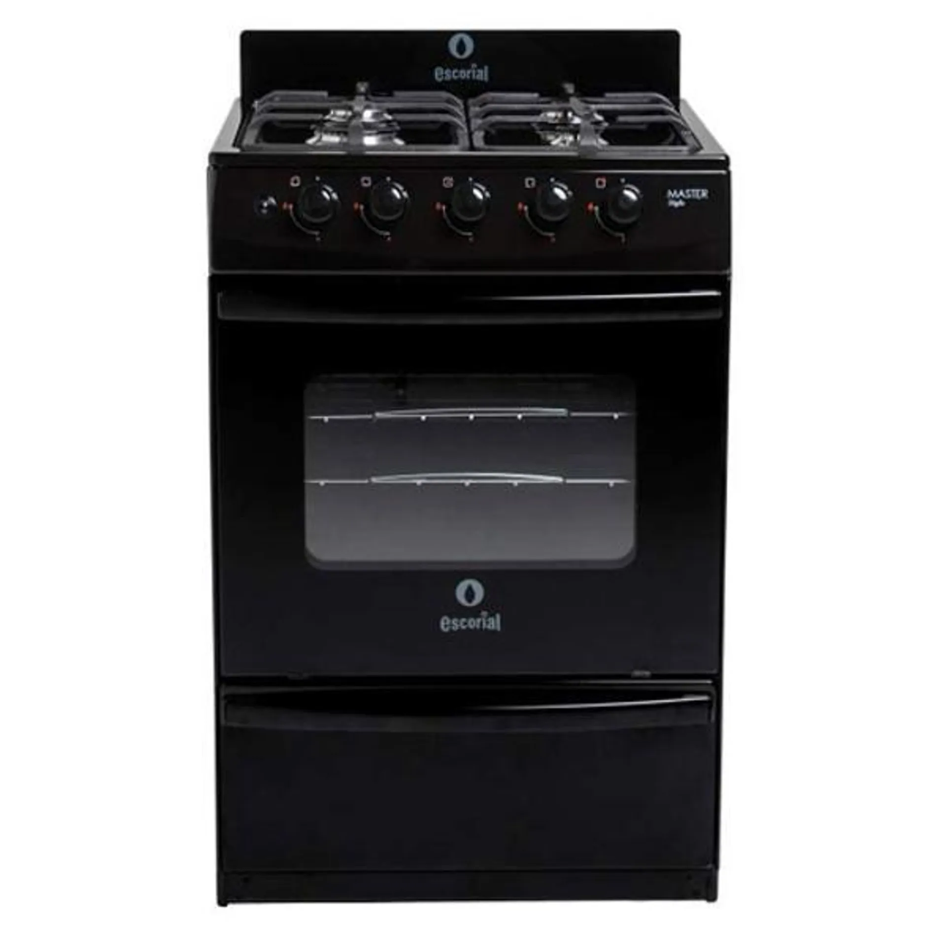 Cocina Escorial Master Style 56Cm Negra Multigas