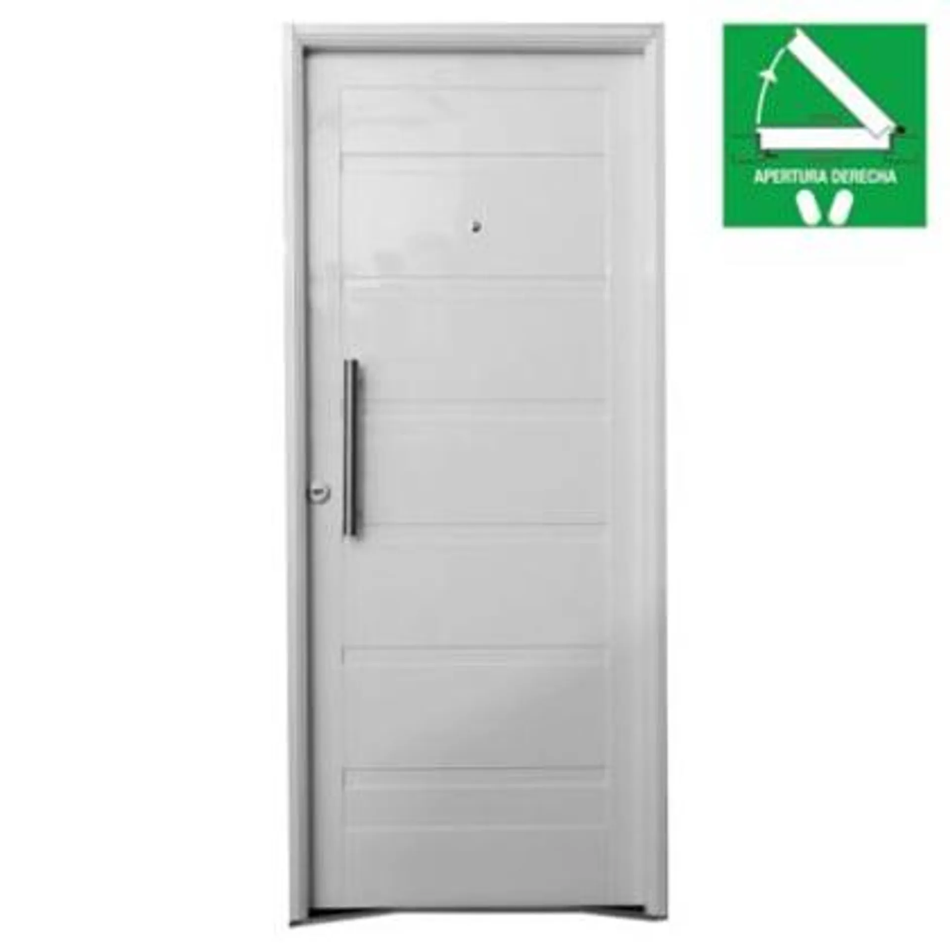 Puerta de exterior acero Verona25 blanca 80 x 200 x 10 cm derecha