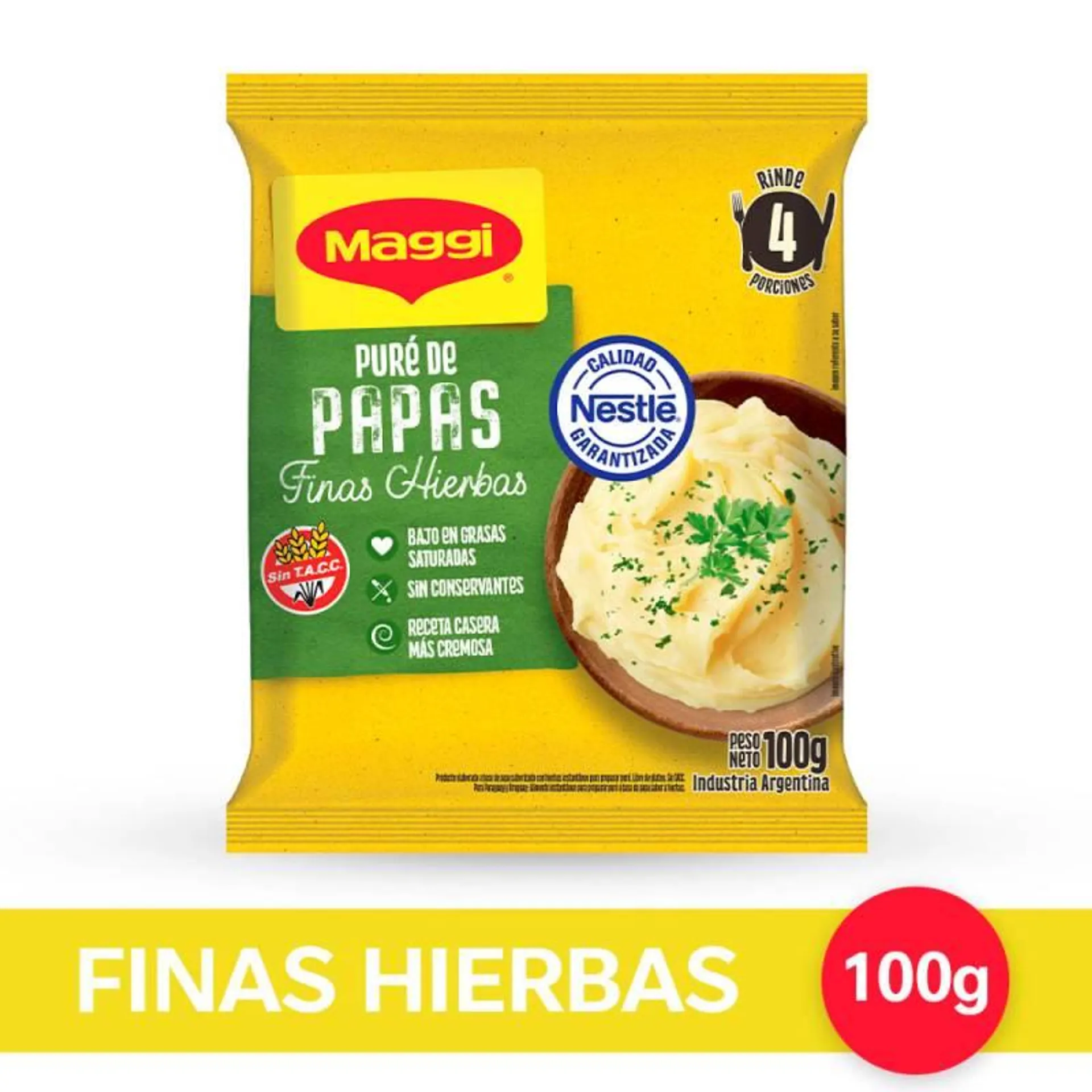 Puré de Papas Finas Hierbas x 100g.