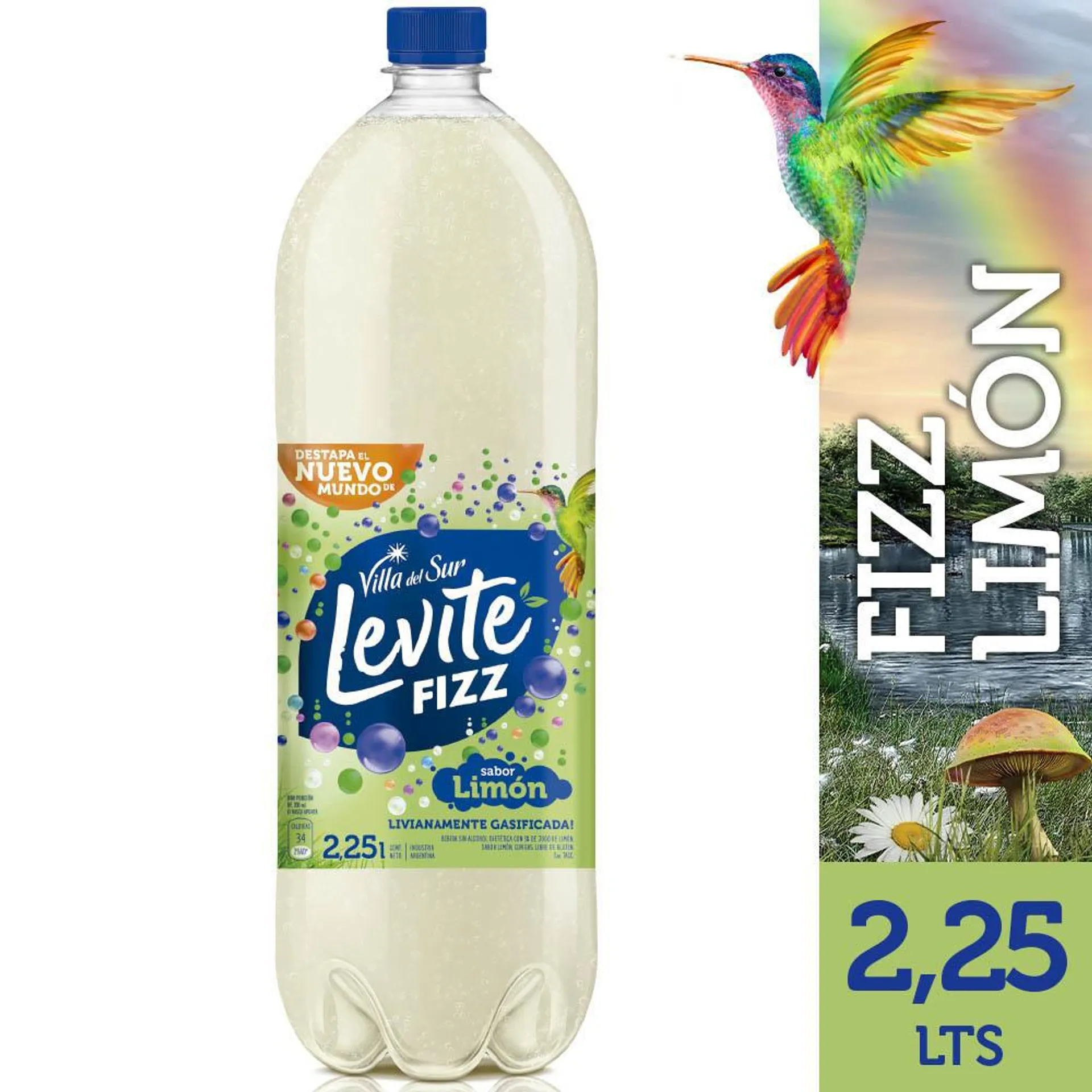 Gaseosa Sabor Limón Levite Fizz Bot 2.25 Ltr