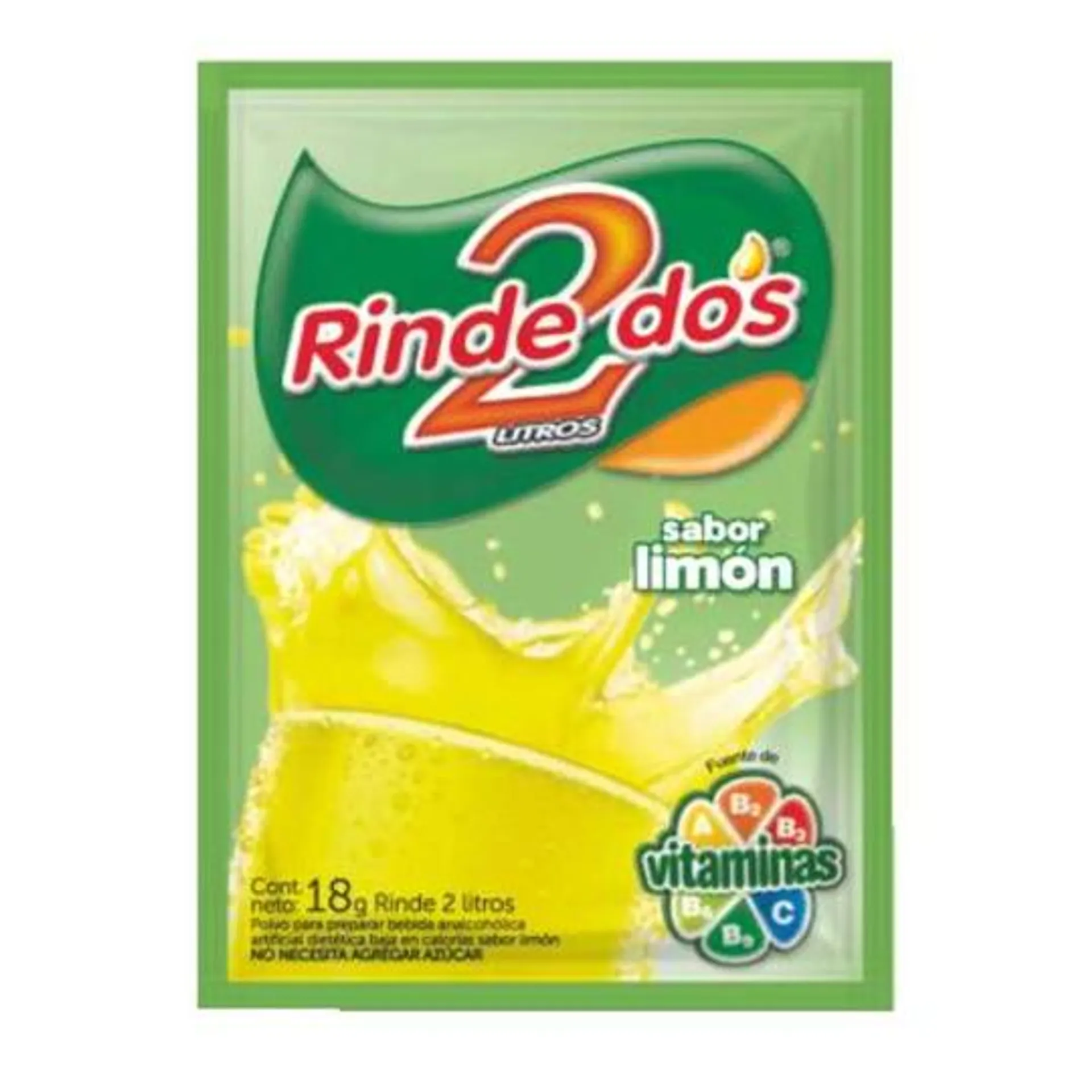 JUGO EN POLVO RINDE DOS LIMON 13 GRS