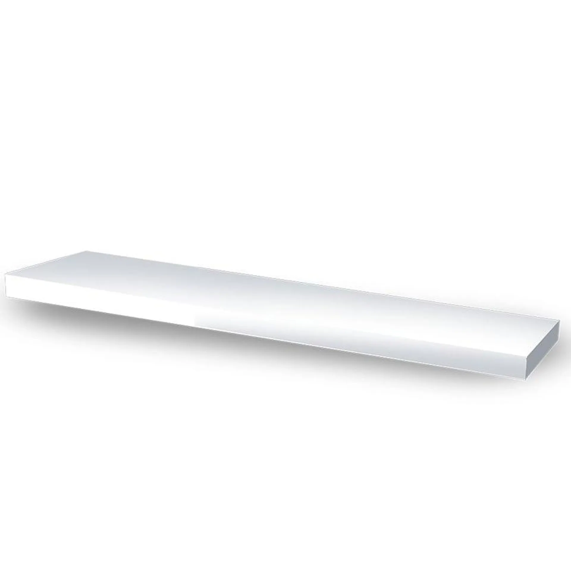 Estante de melamina flotante blanco 120 x 25 cm