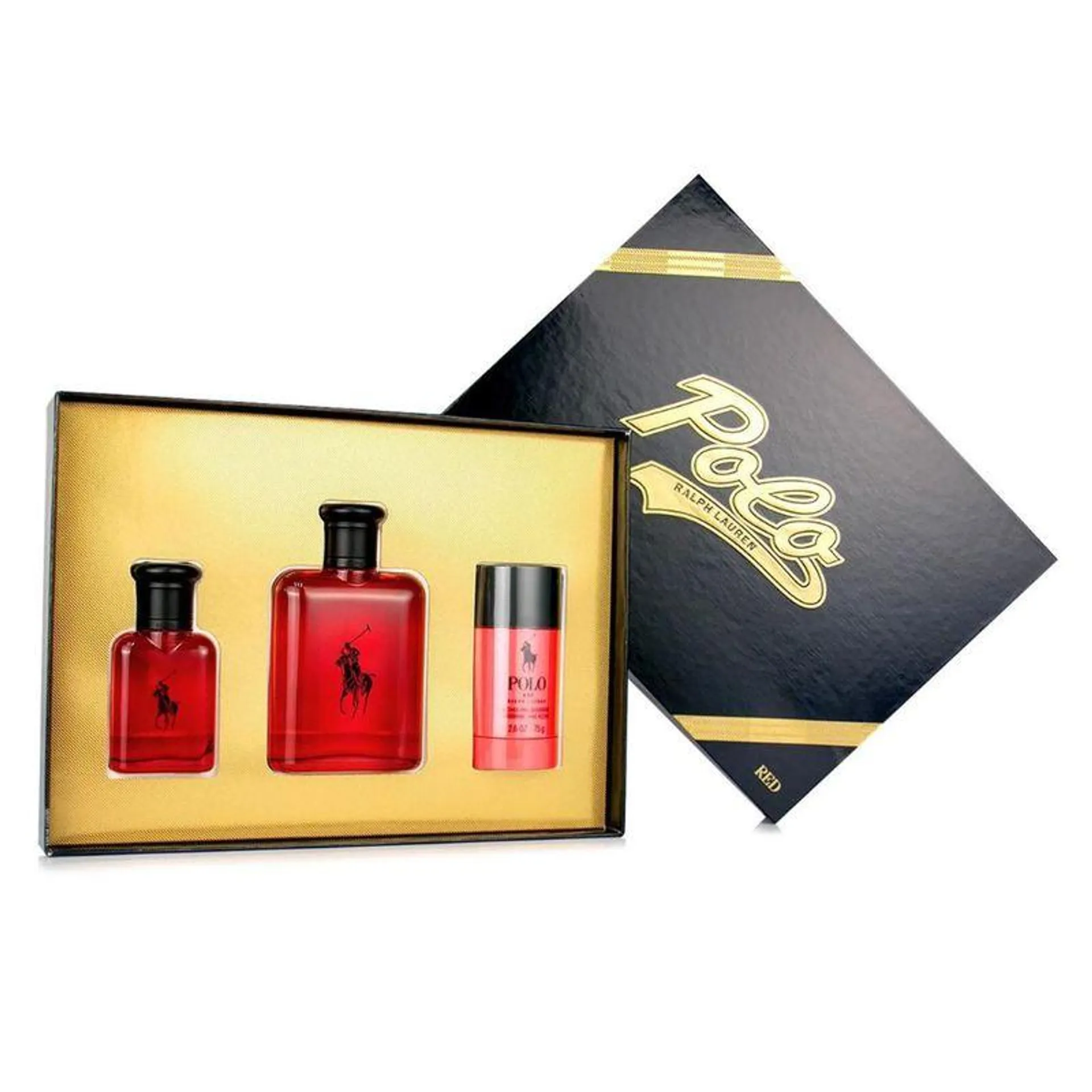 Set Polo Red EDT 125 Ml + Travel Size + DEO