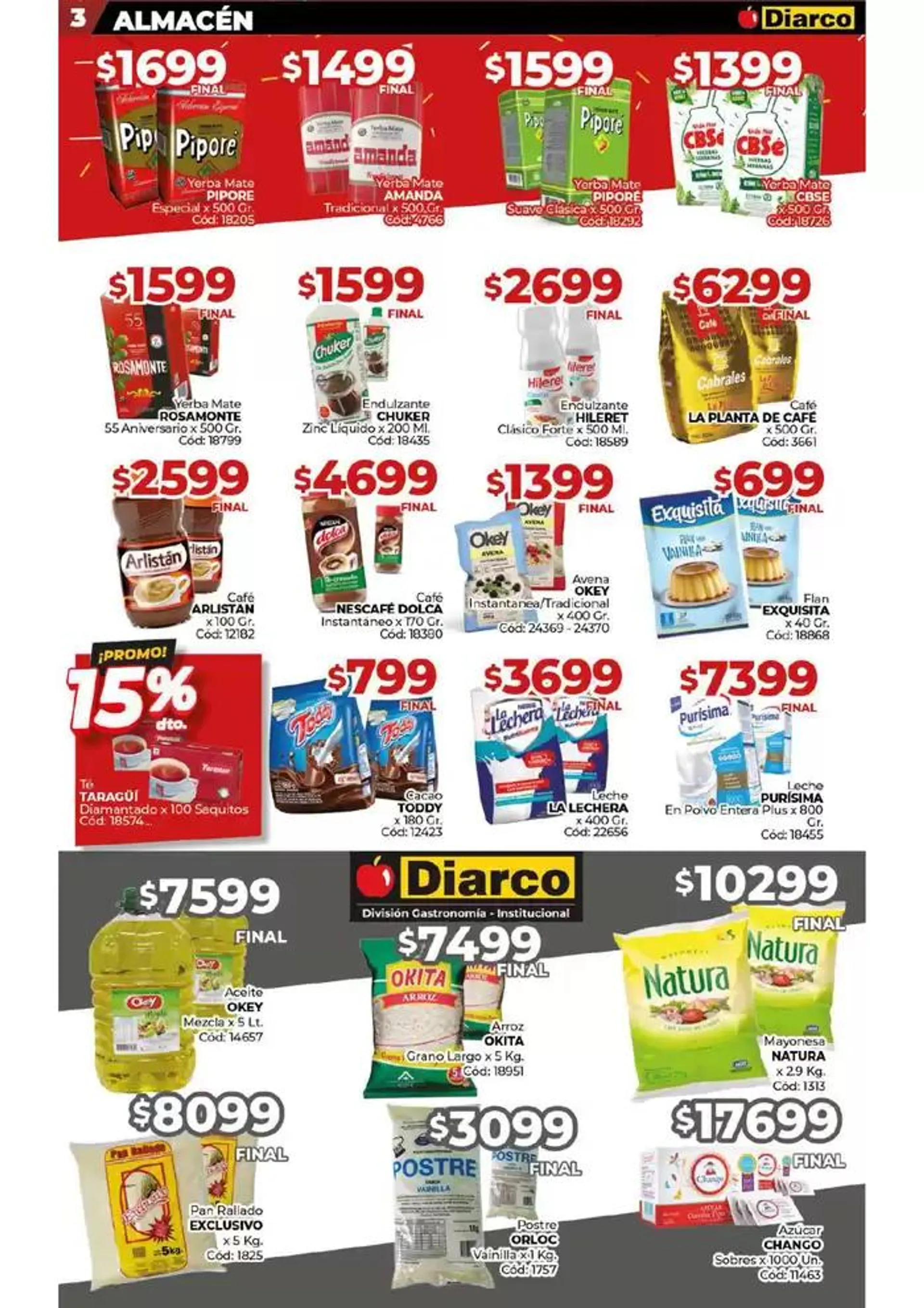 Ofertas de Diarco Ofertas Sur 30 de septiembre al 6 de octubre 2024 - Página 3 del catálogo