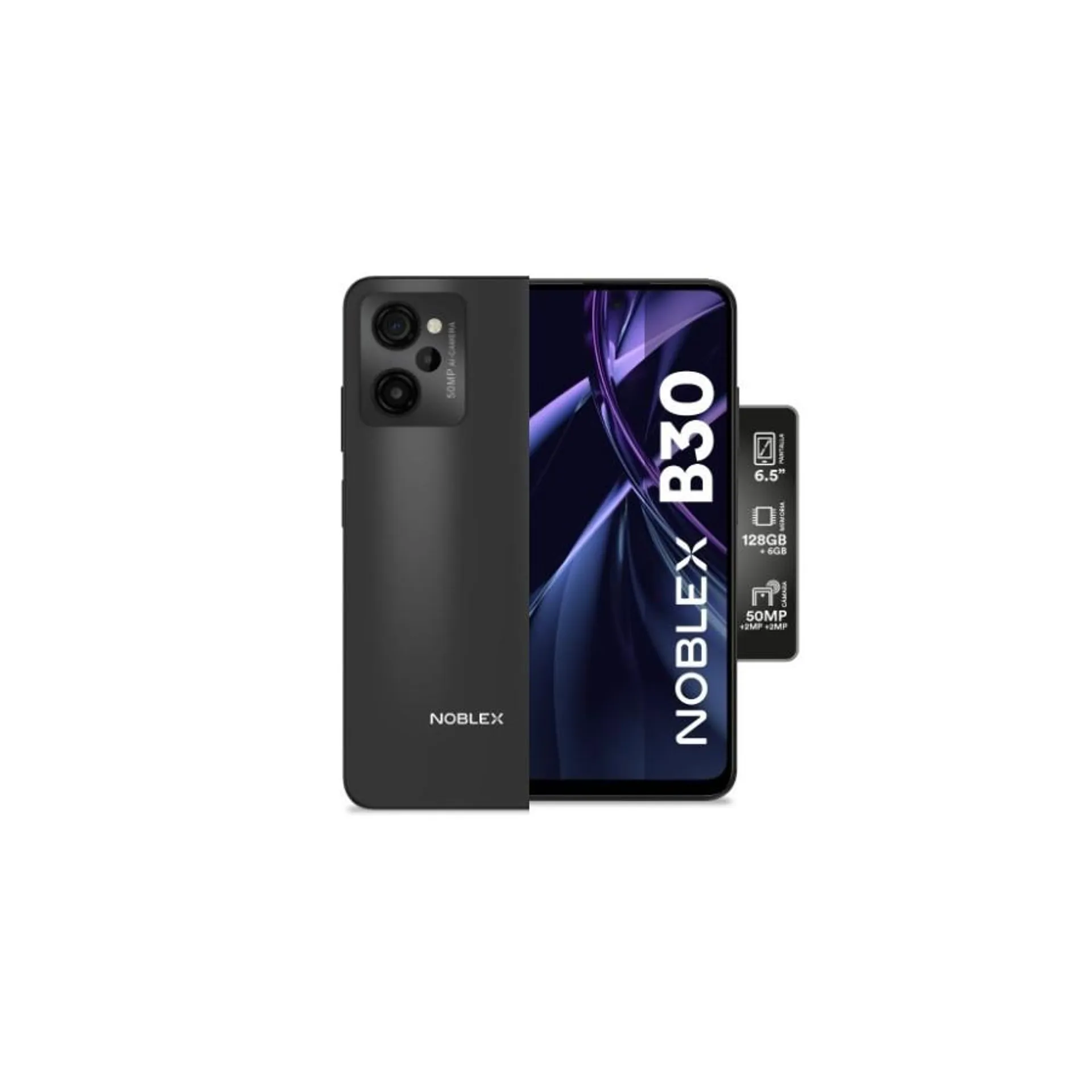 NOBLEX CELULAR B-30 6.5" 6GB+128GB NEGRO