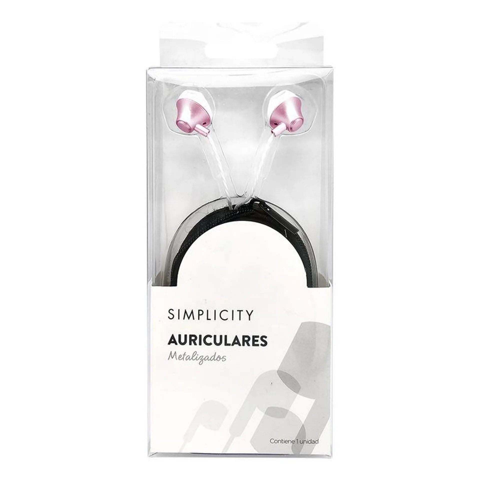 Auriculares Metalizados Simplicity - Modelo Sujeto a disponibilidad -