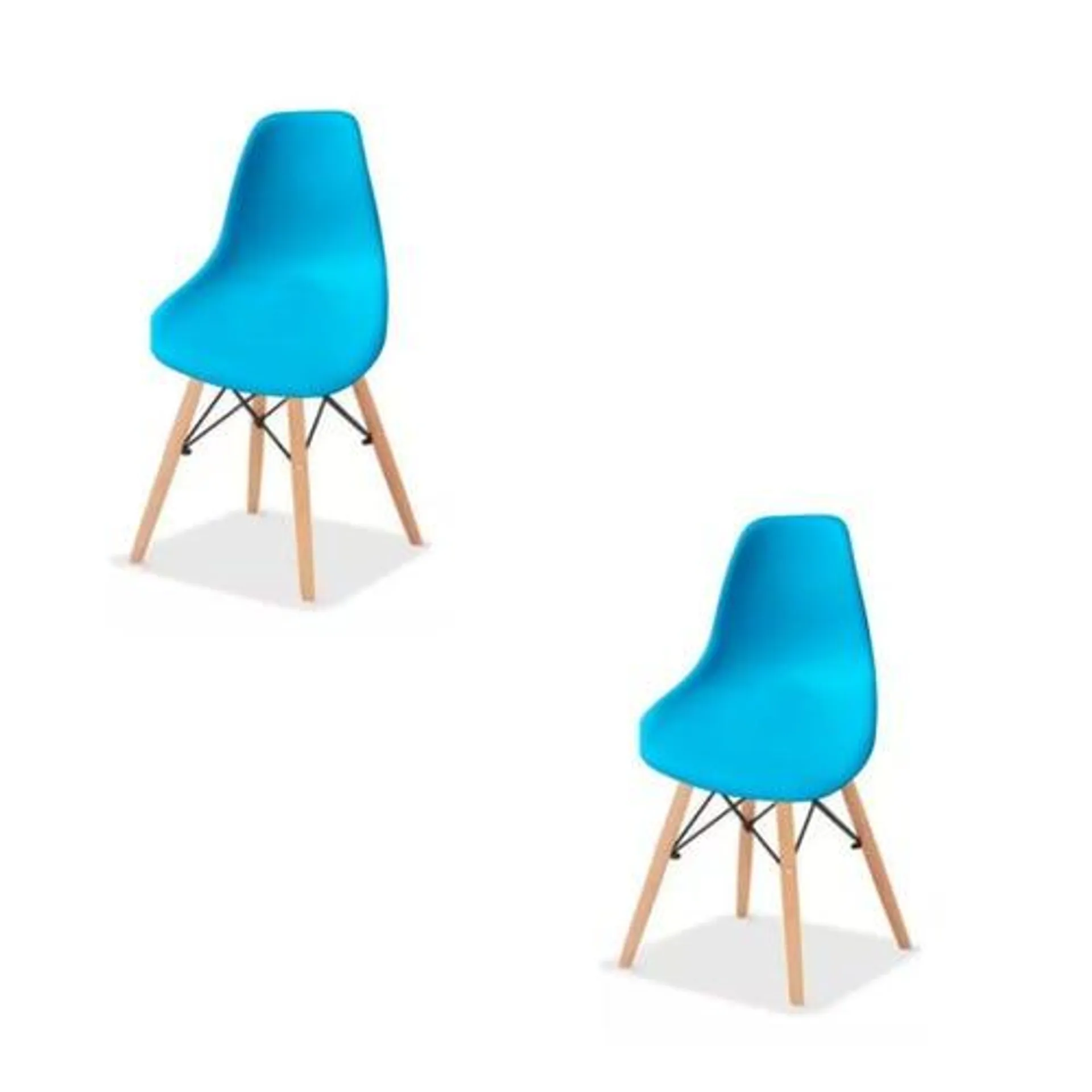 Silla Eames ideal comedor living celeste x2u