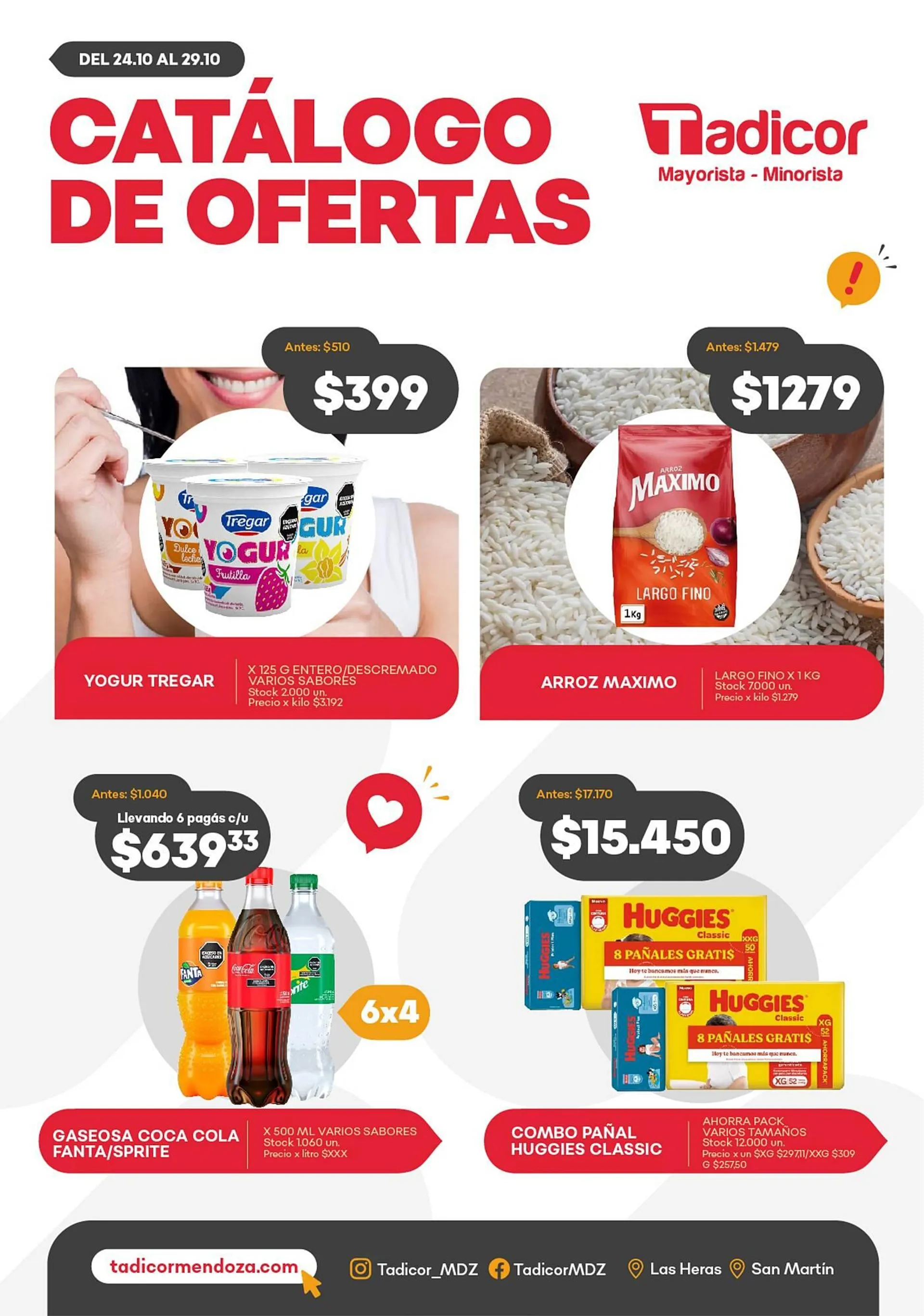 Ofertas de Catálogo Supermercados Tadicor 23 de octubre al 29 de octubre 2024 - Página 1 del catálogo