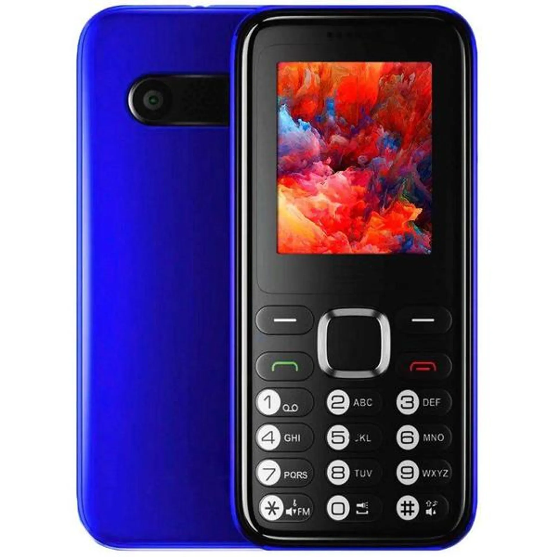 CELULAR KANJI KJ-FONA 32MB TECLADO MP3 BLUETOOTH CAMARA DUAL SIM AZUL