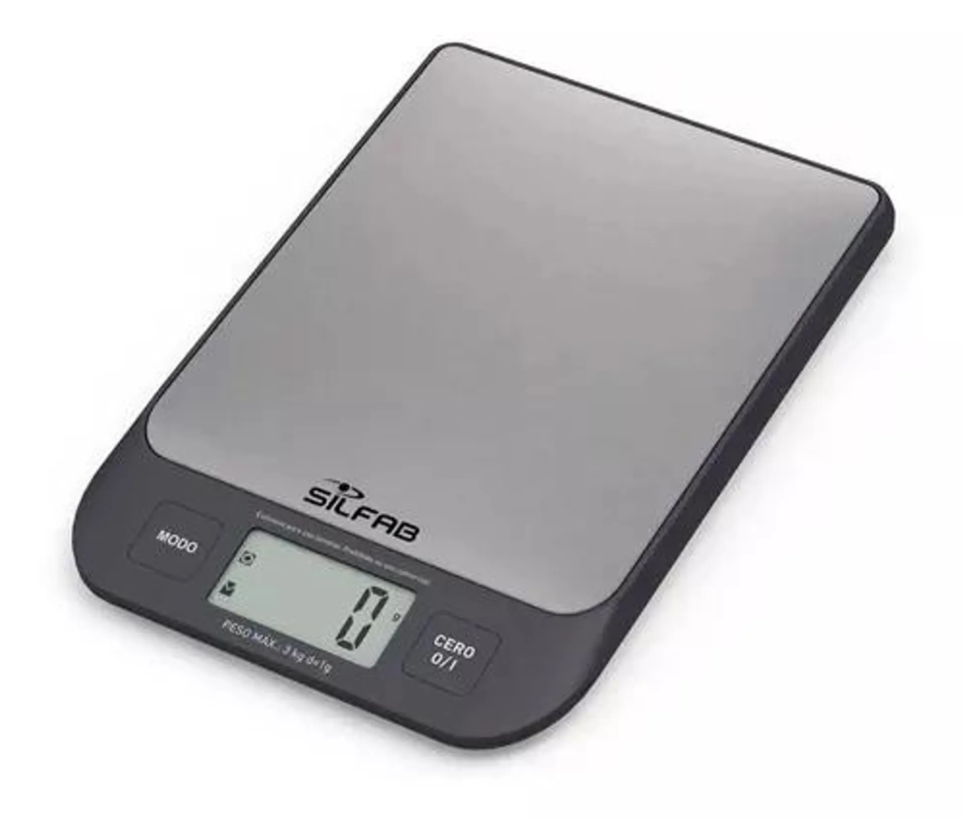 Balanza de cocina digital Silfab Steel Slim pesa hasta 3kg