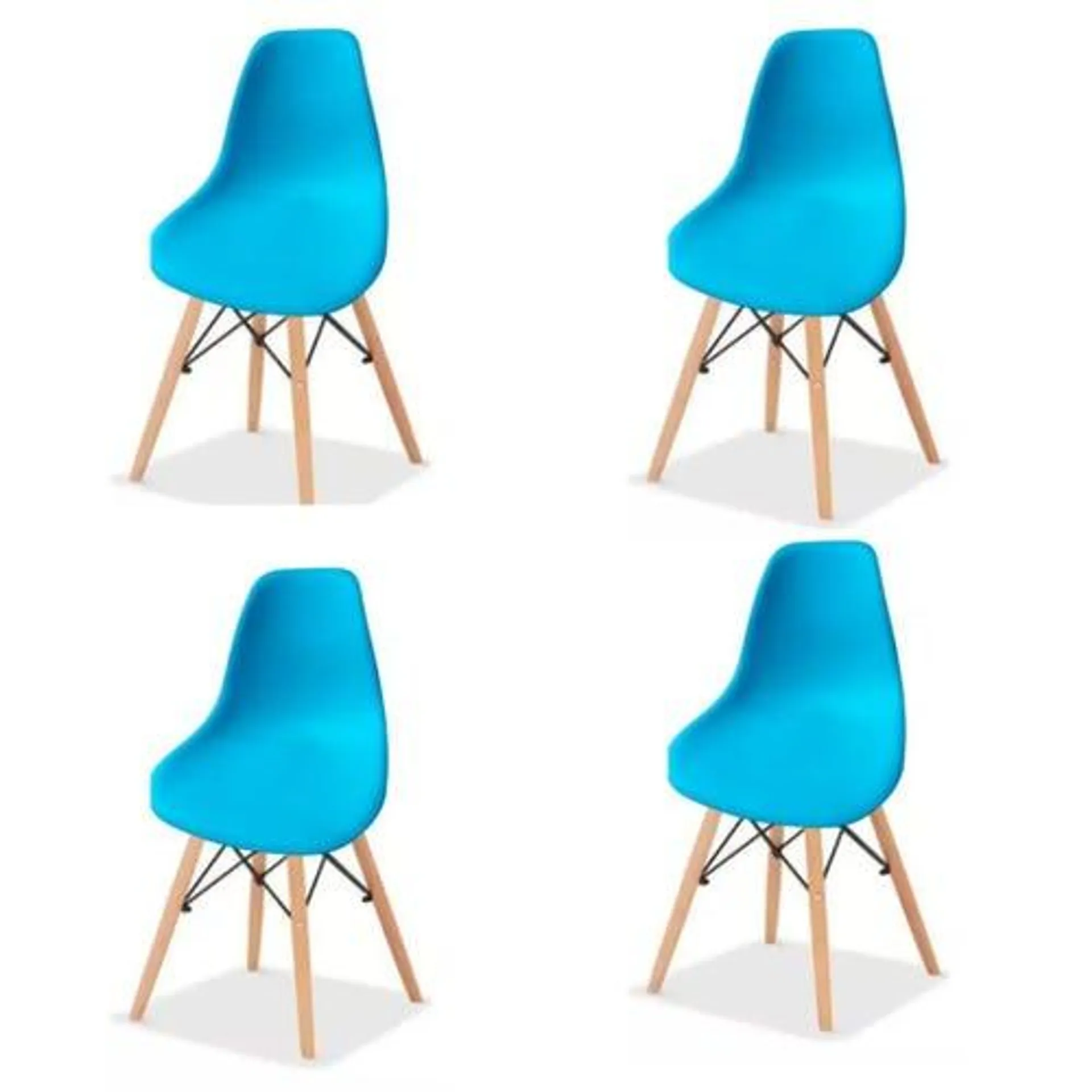 Silla Eames ideal comedor living celeste x4u