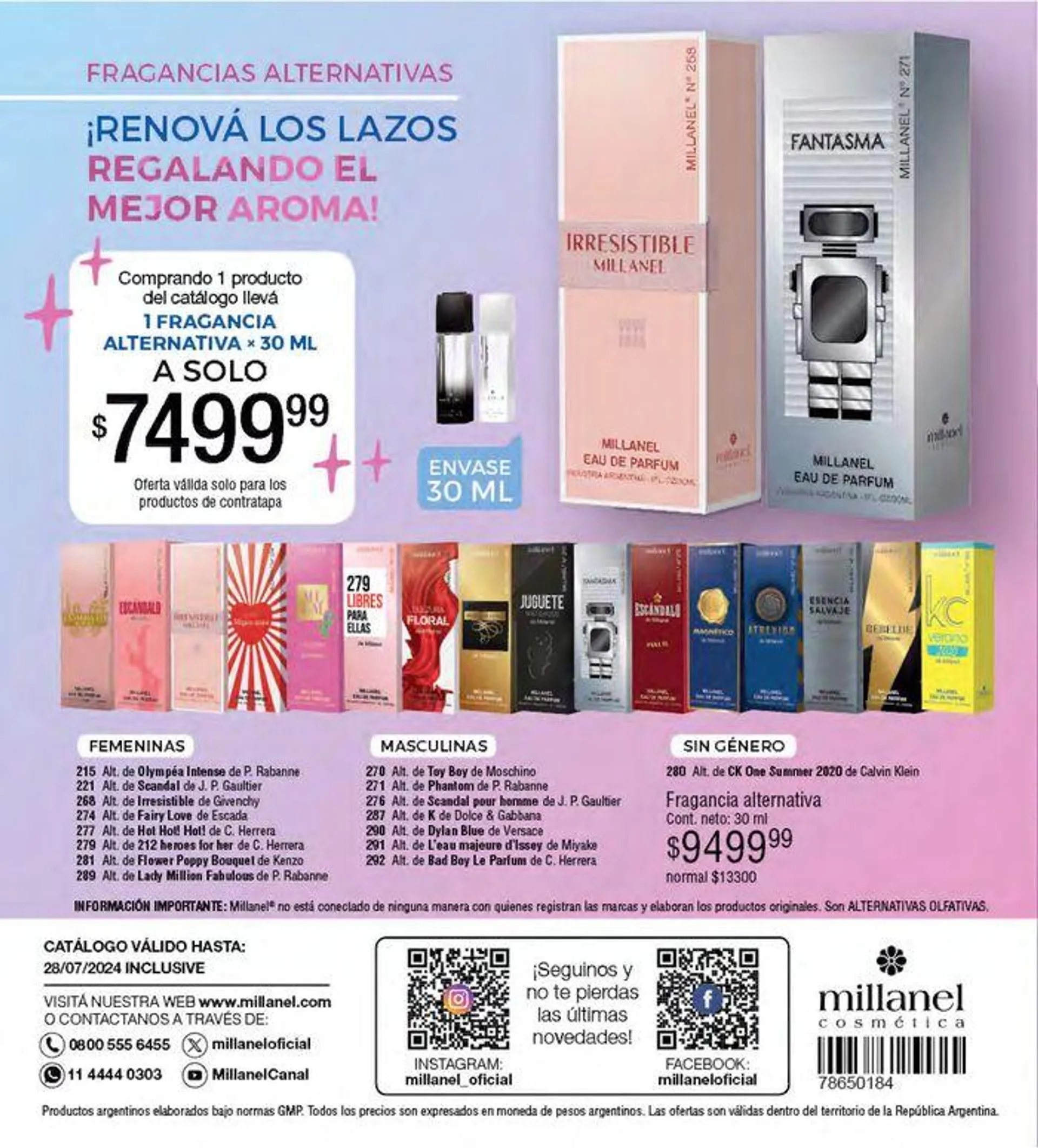 Ofertas de Catálogo Cosmeticos Millanel C8/24 5 de julio al 28 de julio 2024 - Página 196 del catálogo