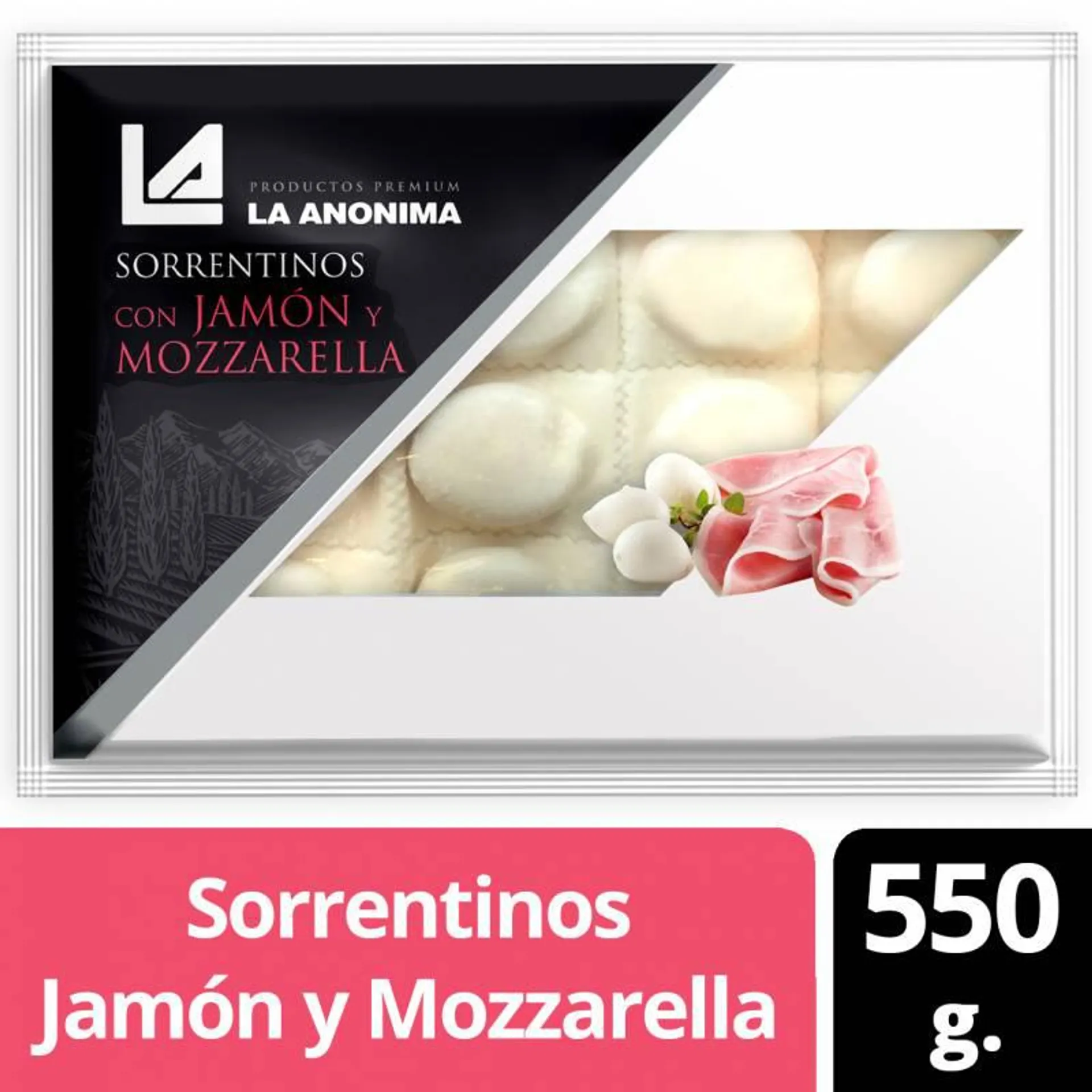 Sorrentinos Jamón y Muzzarella Artesanal La Anónima x 550 g.