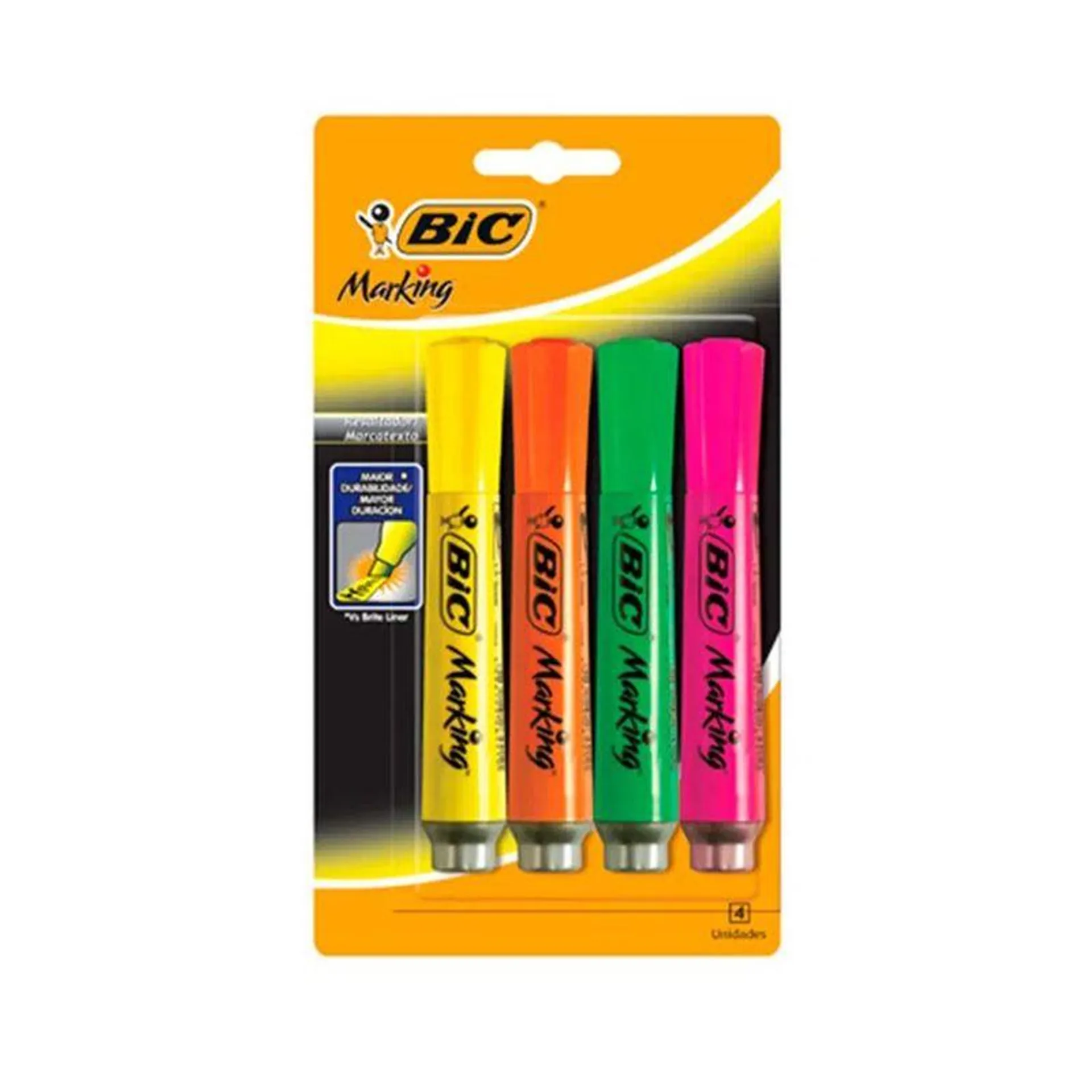 Resaltador BIC Marking Surtido Blister 4 unidades