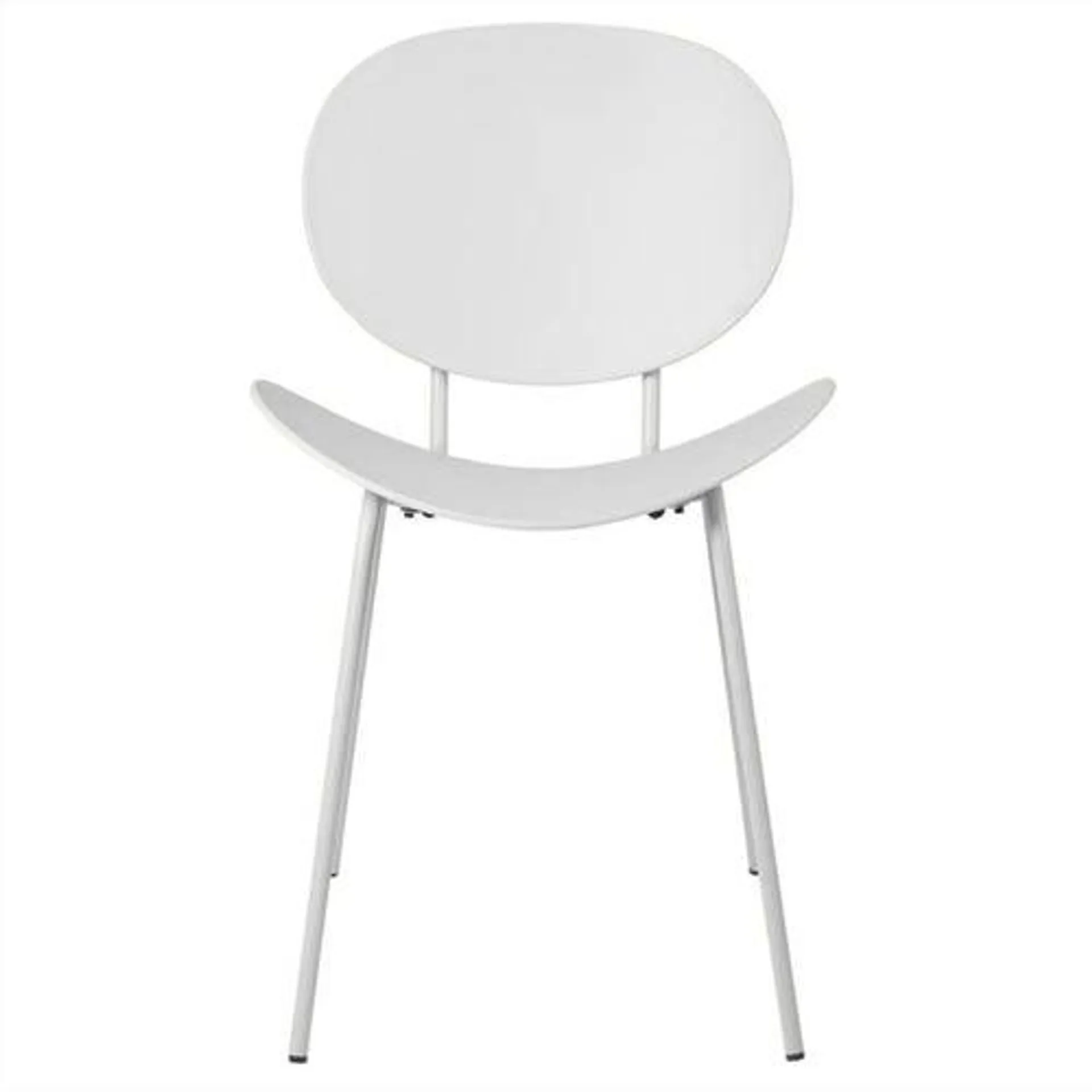 Silla Concept de comedor blanco patas metal Makom