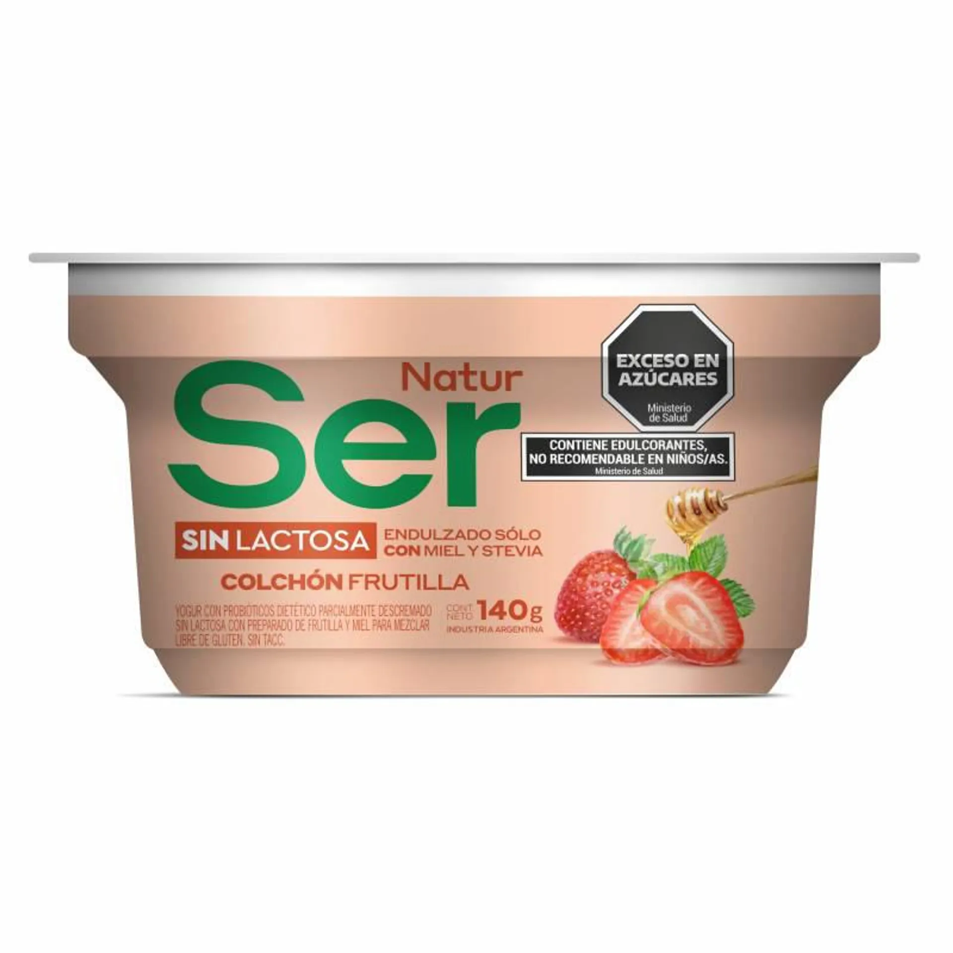 Yogur Parcialmente Descremado Natur Frutilla Ser x 140 g.