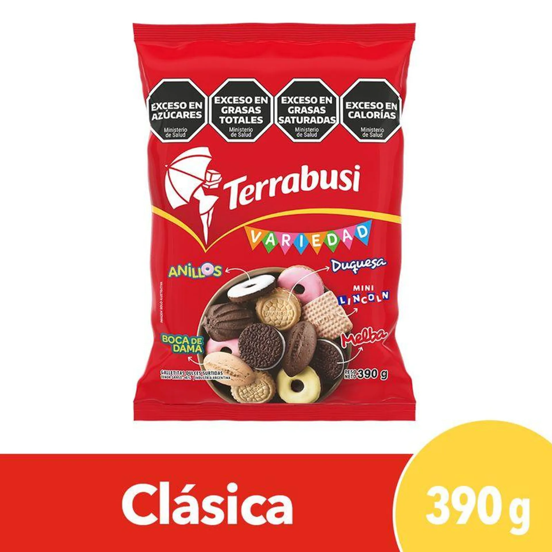 Galletitas Dulces Variedad Terrabusi Mix Tamaño Familiar 390 Gr.