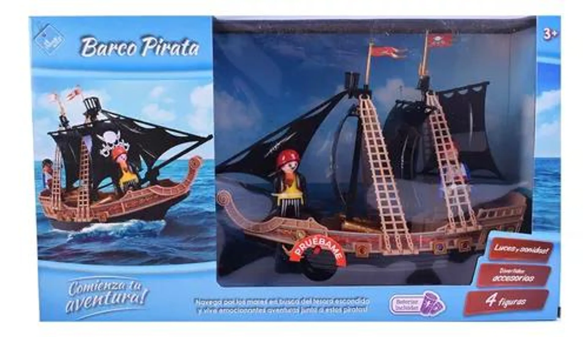 Set De Pirata Con Barco A Pila Tipo Playmobil