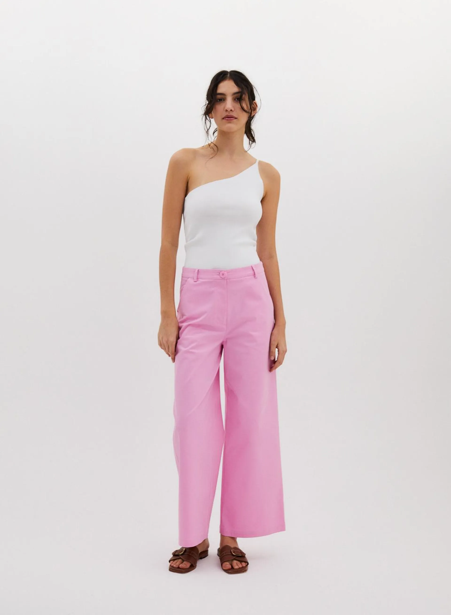 PANTALON ANCHO GABARDINA