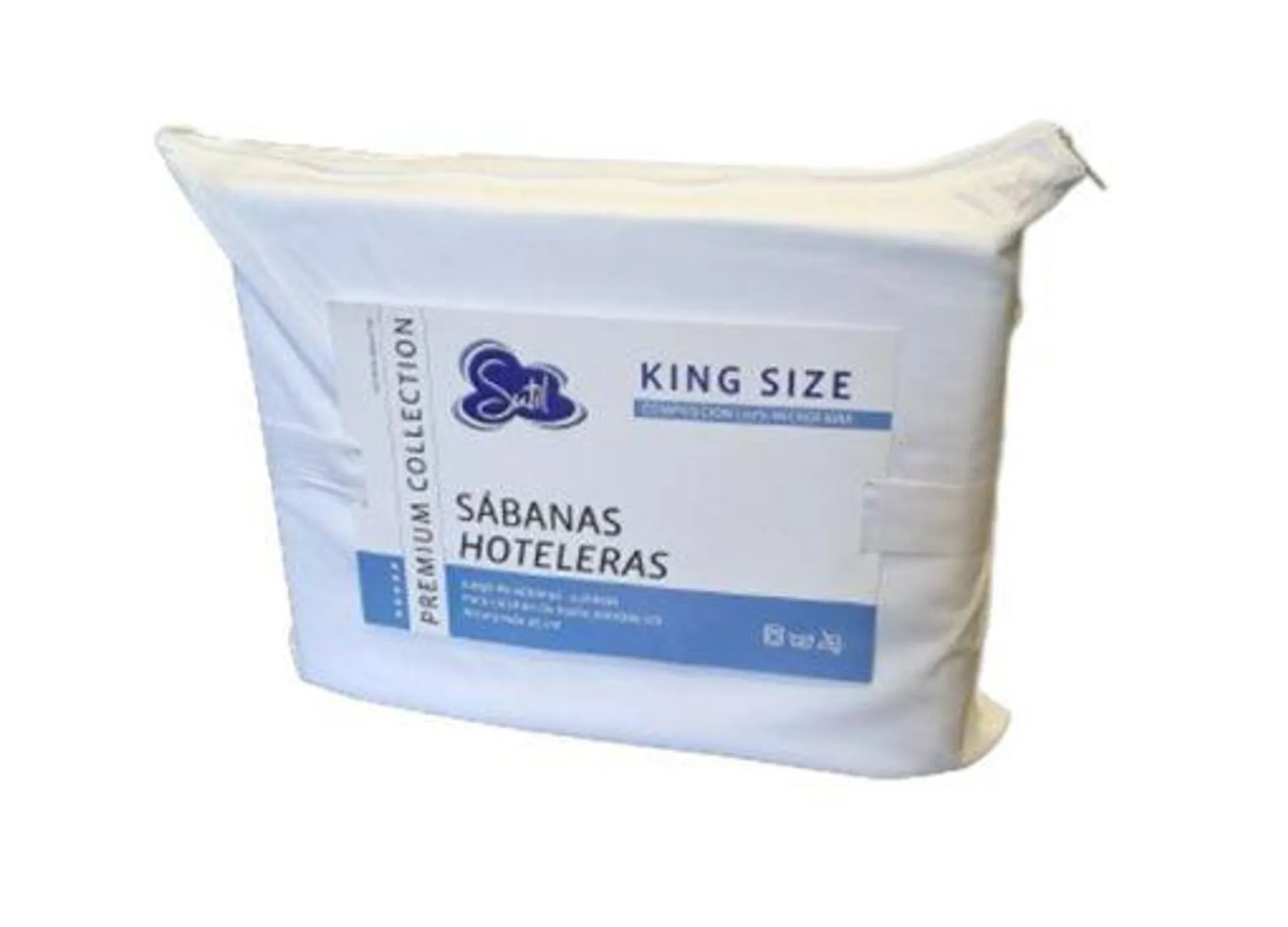 JUEGO DE SABANAS SUTIL HOTELERAS PREMIUN COLLECTION King Blanco