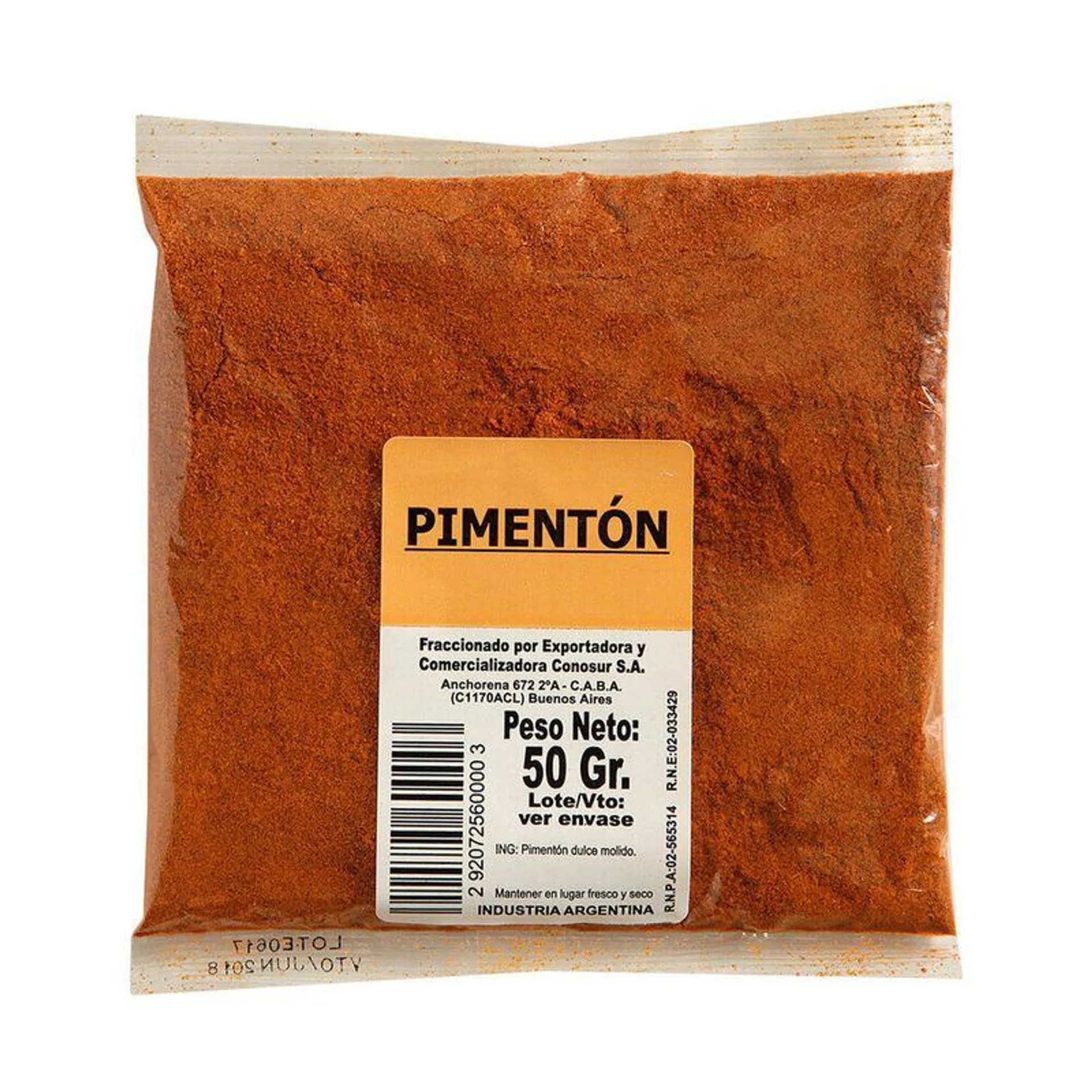 Pimentón 50 g.