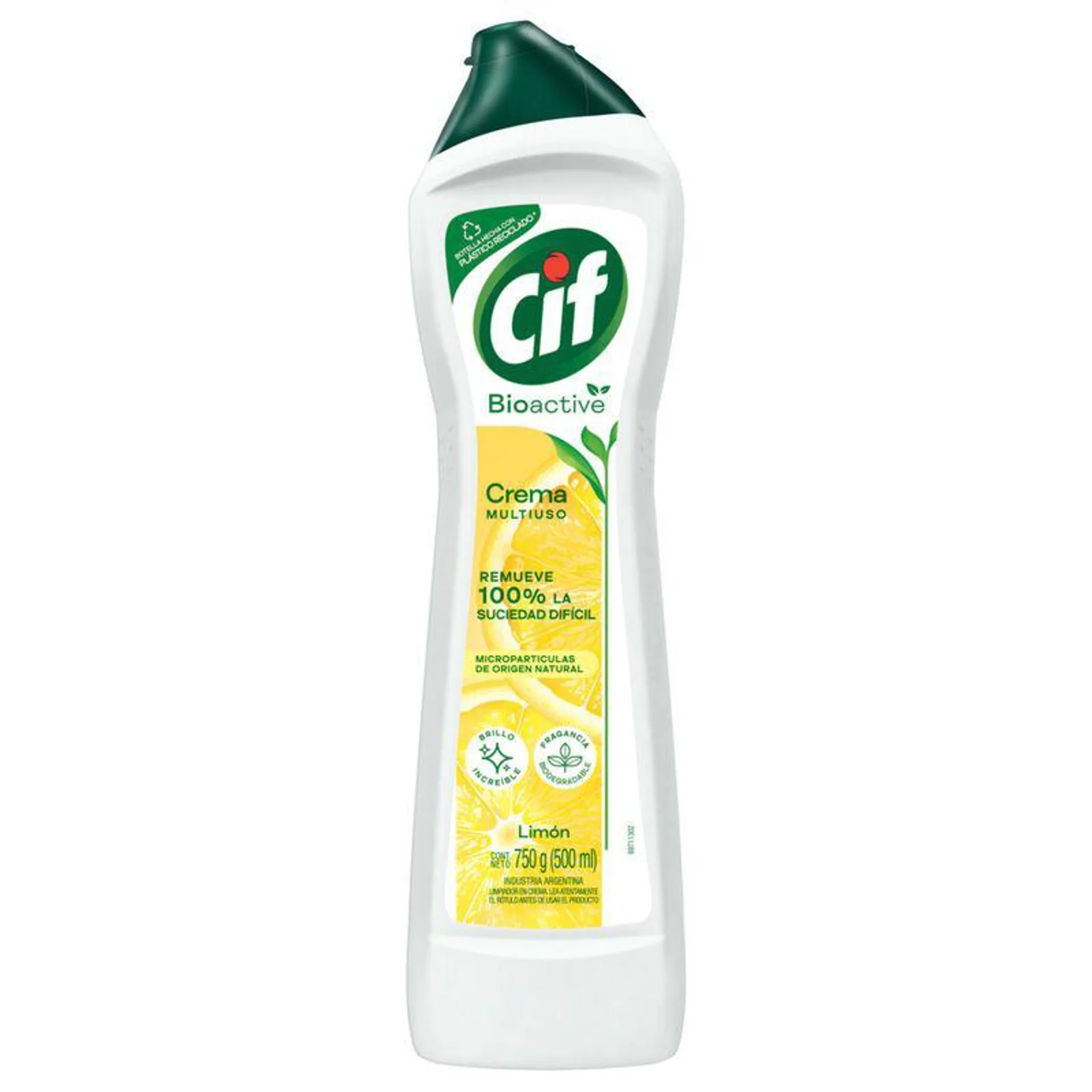 Limpiador en crema CIF Bioactive Limón 500 ml